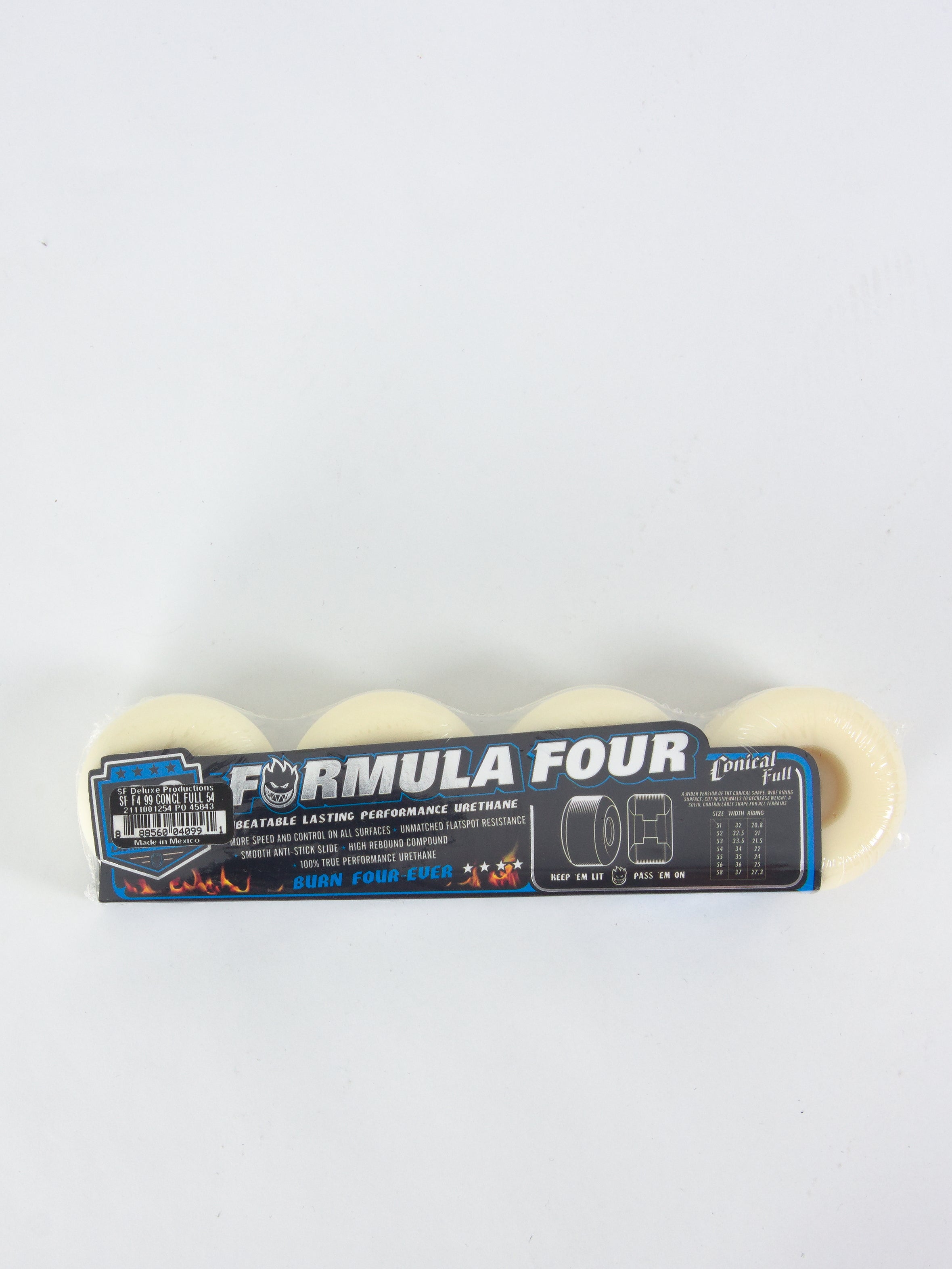 Spitfire wheels formula four conical full 54mm slateboard 99a