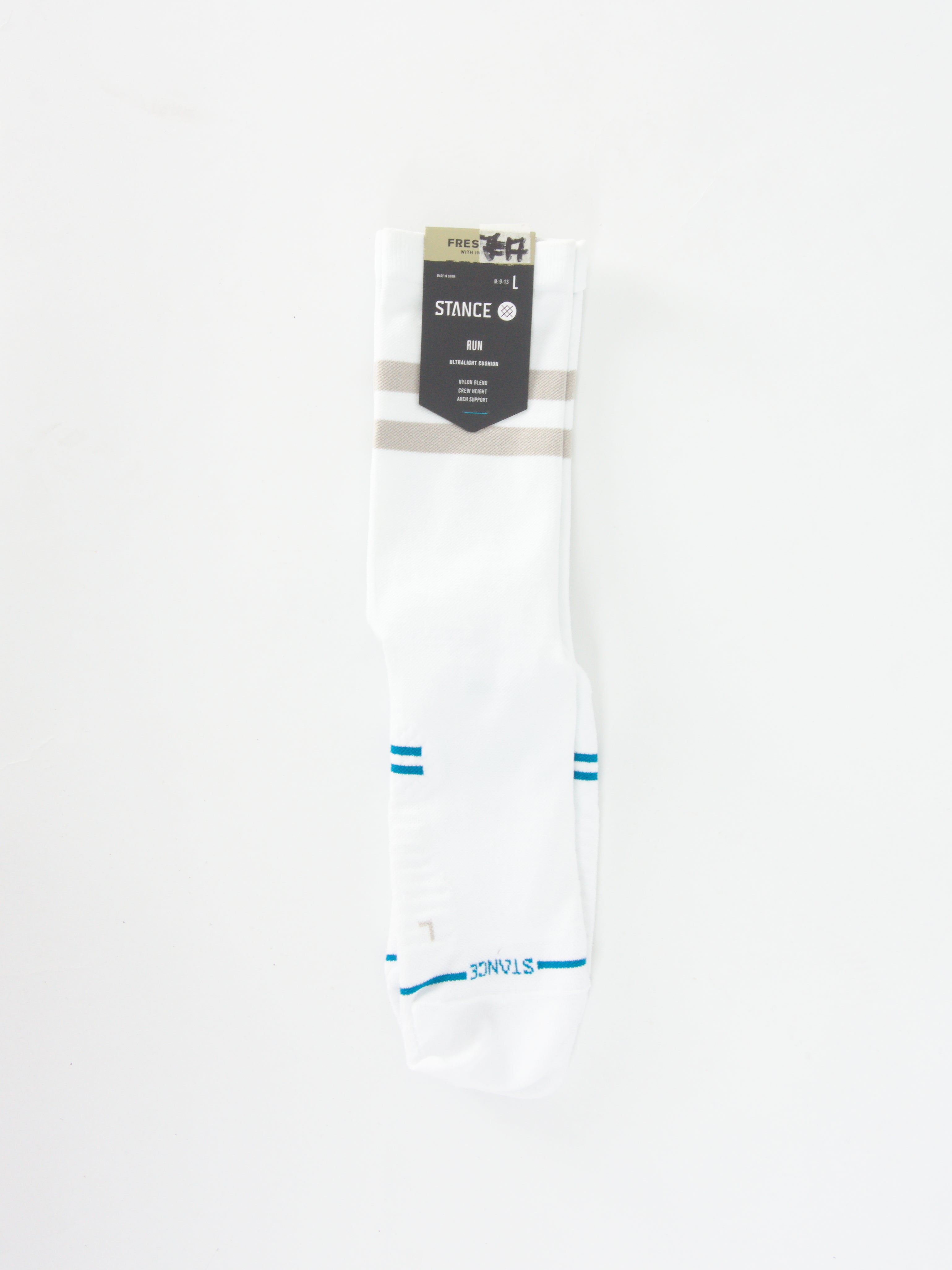 Stance - feel360 with infinknit franchise run sport socks - ultralight cushion - white