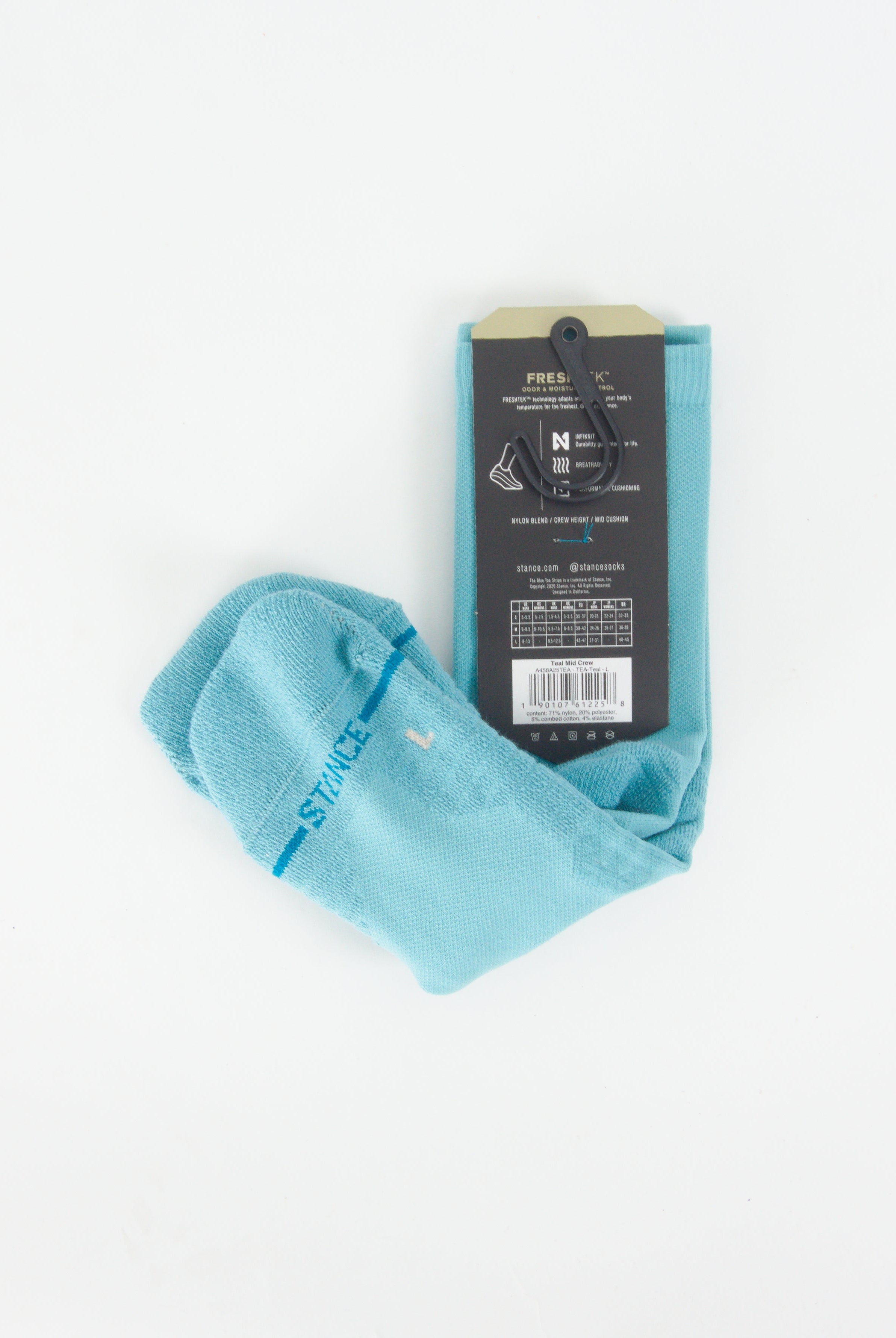 Stance feel360 with infinknit teal sport socks mid crew height ice blue (copy)