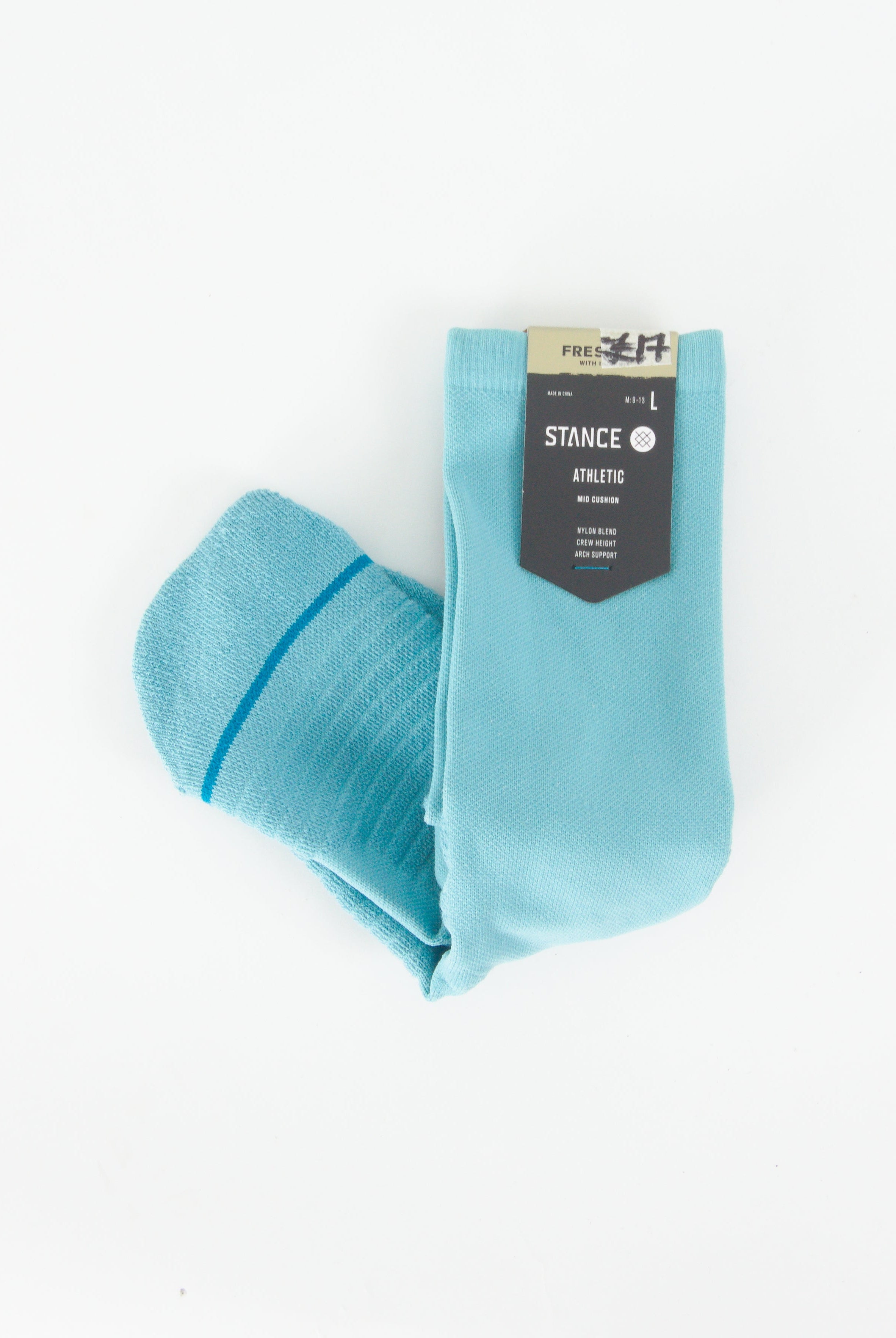 Stance feel360 with infinknit teal sport socks mid crew height ice blue (copy)