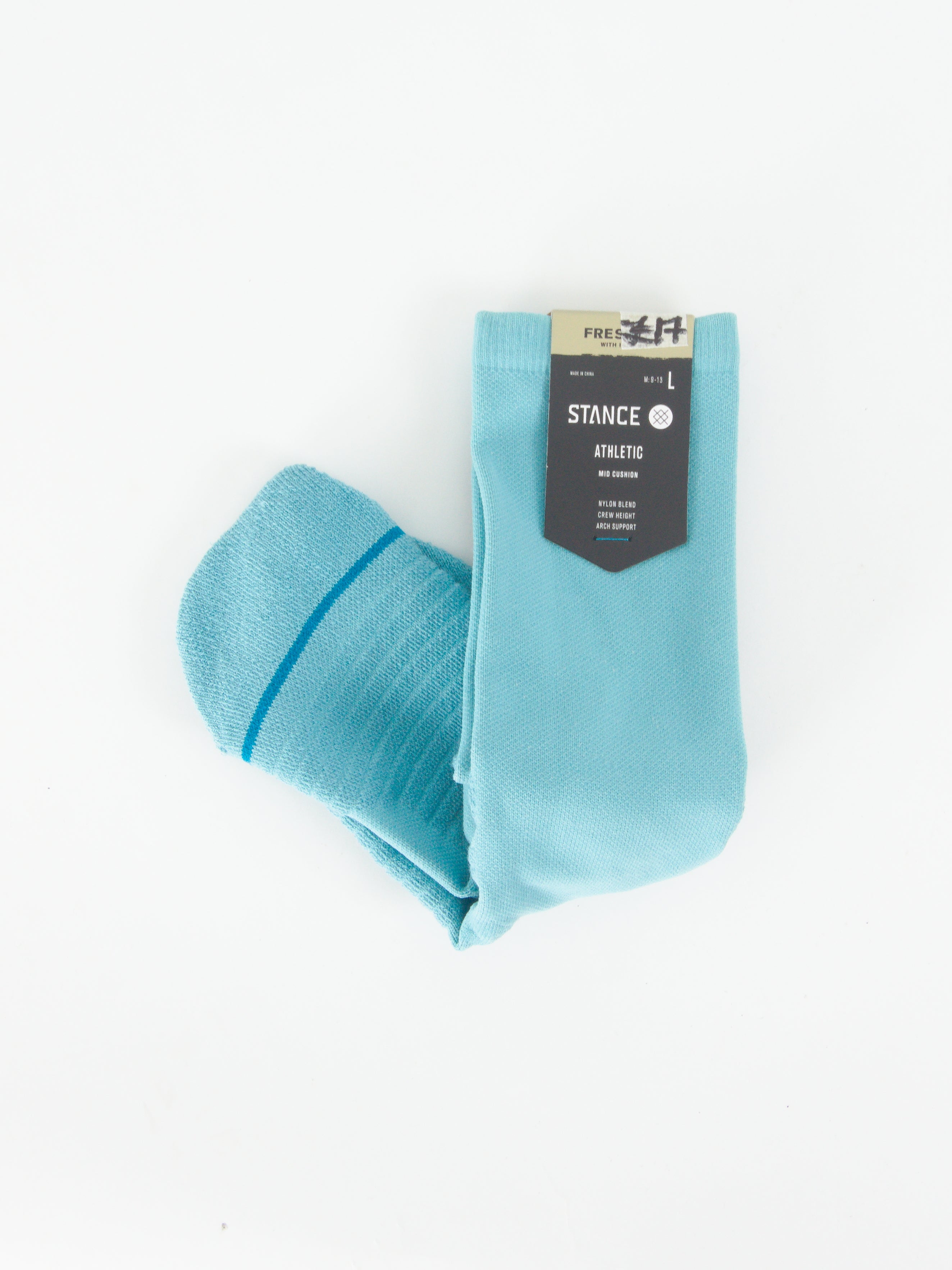 Stance feel360 with infinknit teal sport socks mid crew height ice blue (copy)