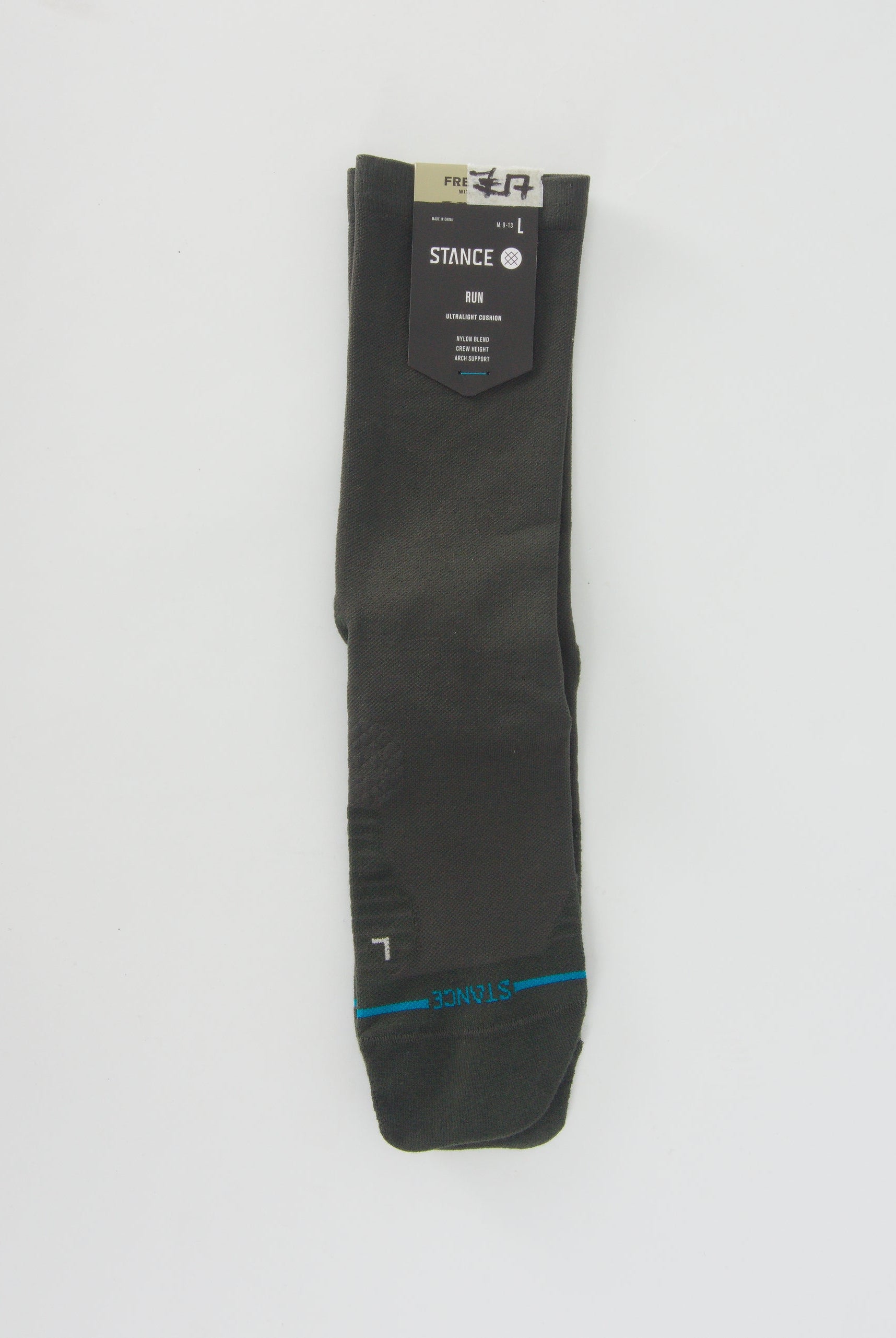 Stance feel360 with infinknit washed black ultra crew sport socks ultralight cushion