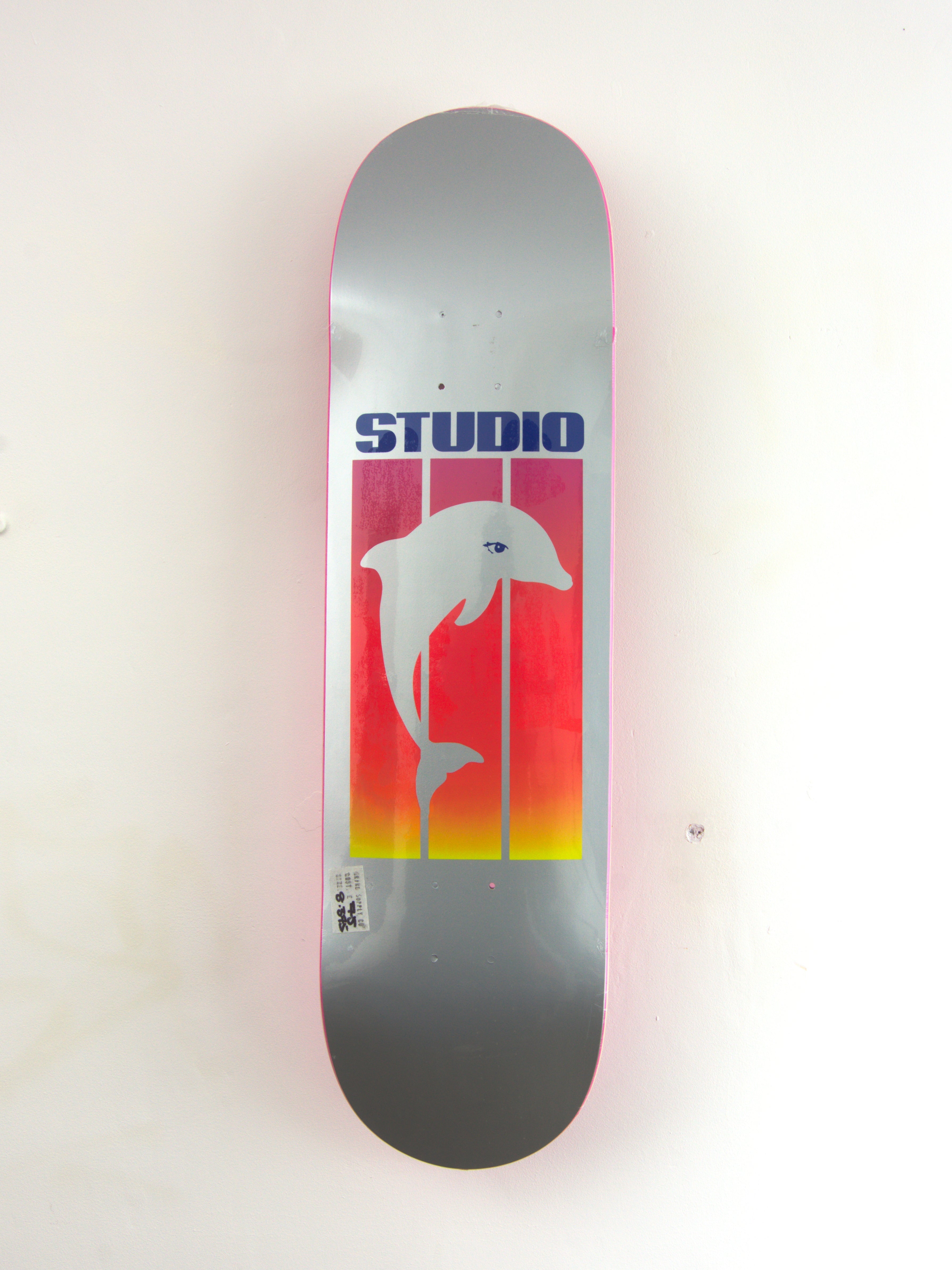 Studio - ’dolphin sunset’ skateboard deck - 8.375 silver