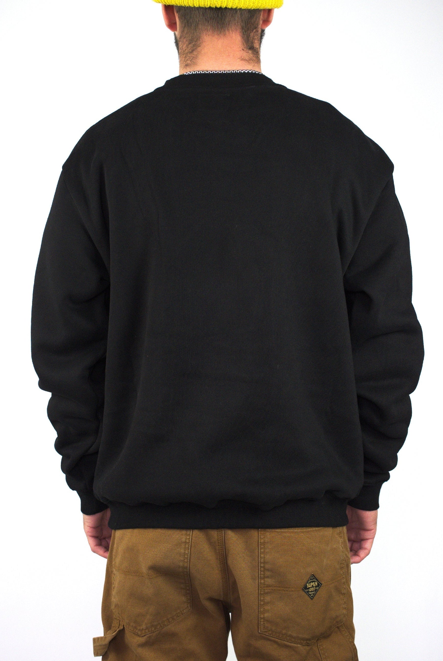 Theories of atlantis - giza applique crewneck sweatshirt - black black crewneck sweatshirt