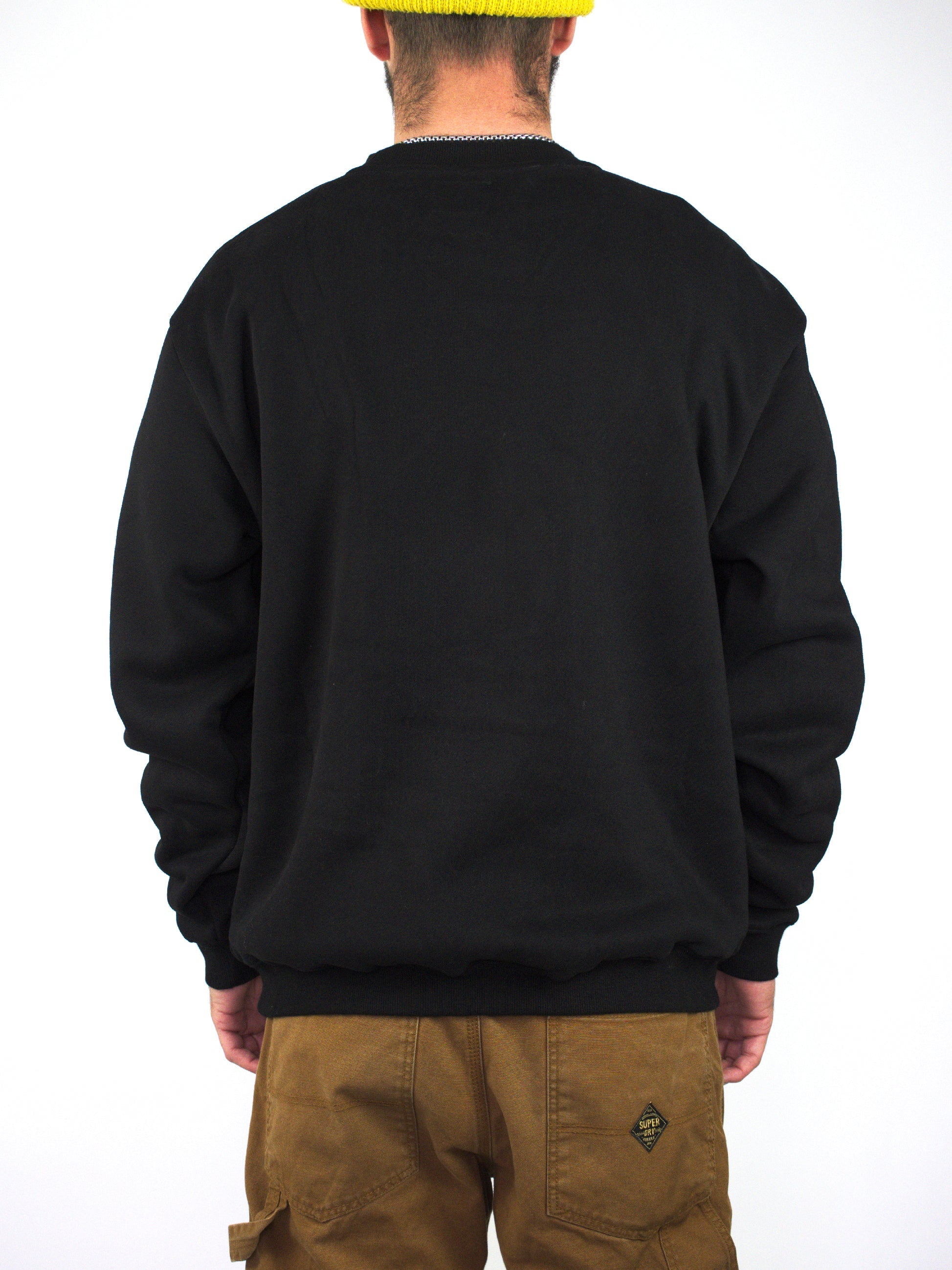 Theories of atlantis - giza applique crewneck sweatshirt - black black crewneck sweatshirt