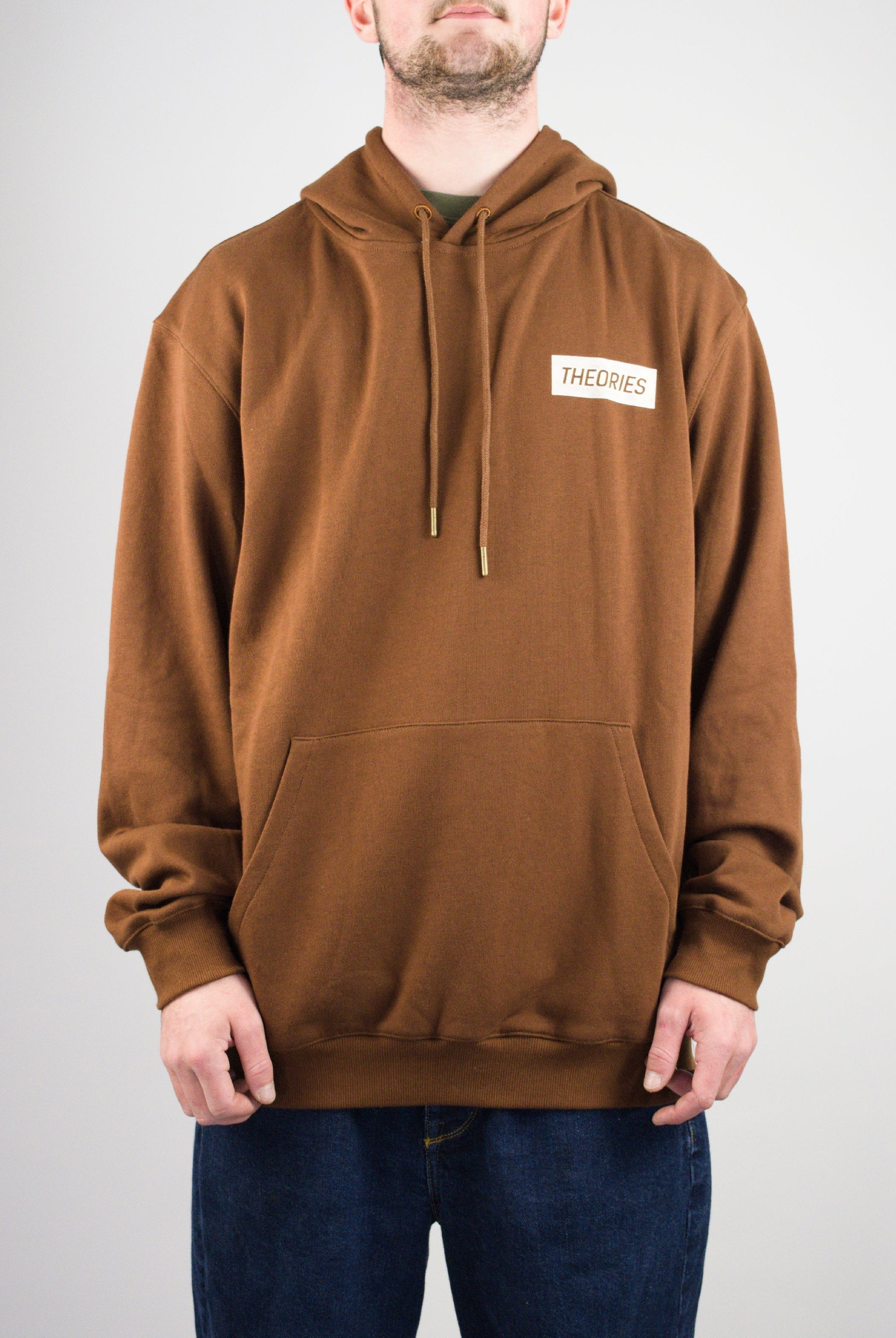 Theories of atlantis - hand pull over hoodie - chocolate brown brown hooded sweatshirt