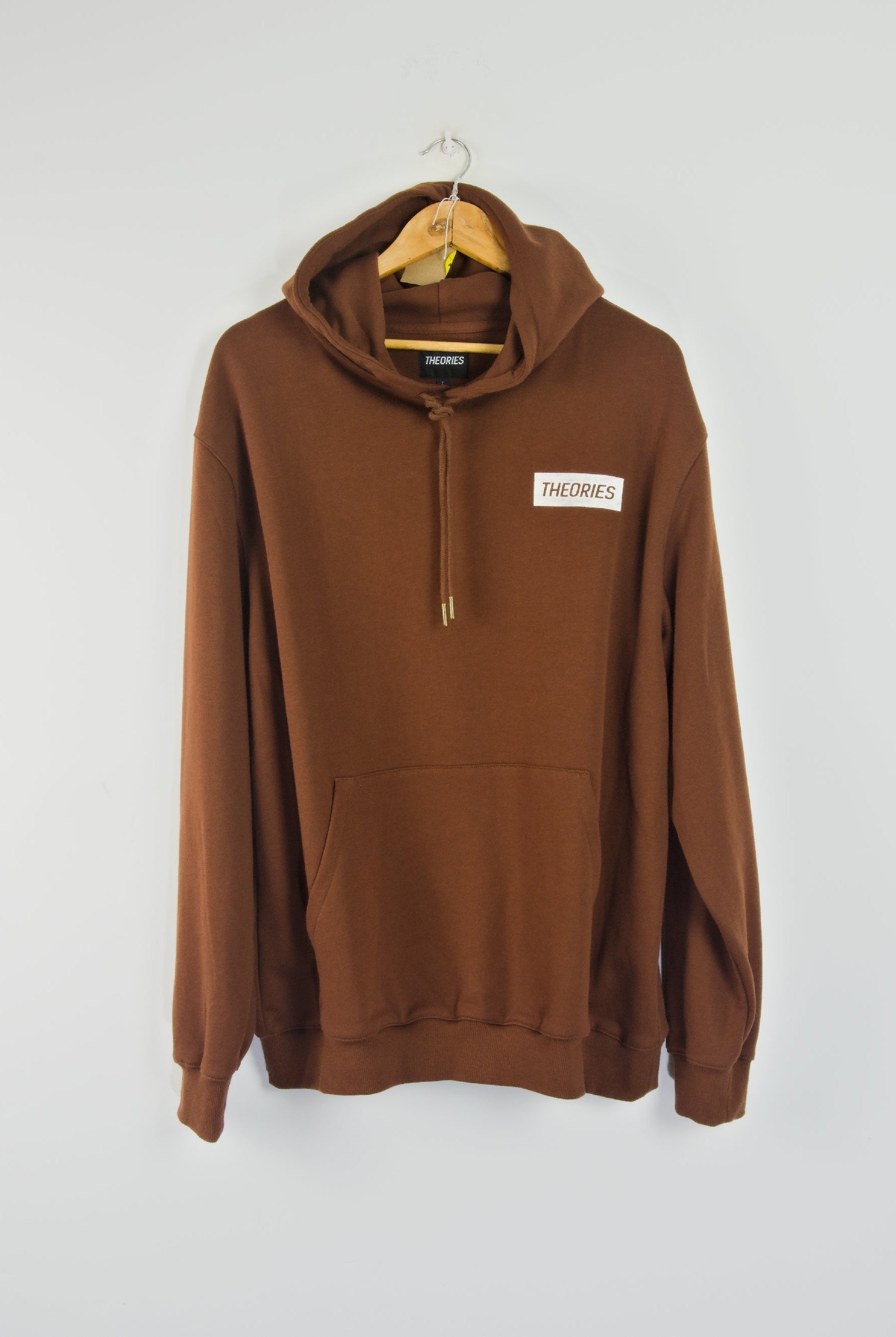 Theories of atlantis - hand pull over hoodie - chocolate brown
