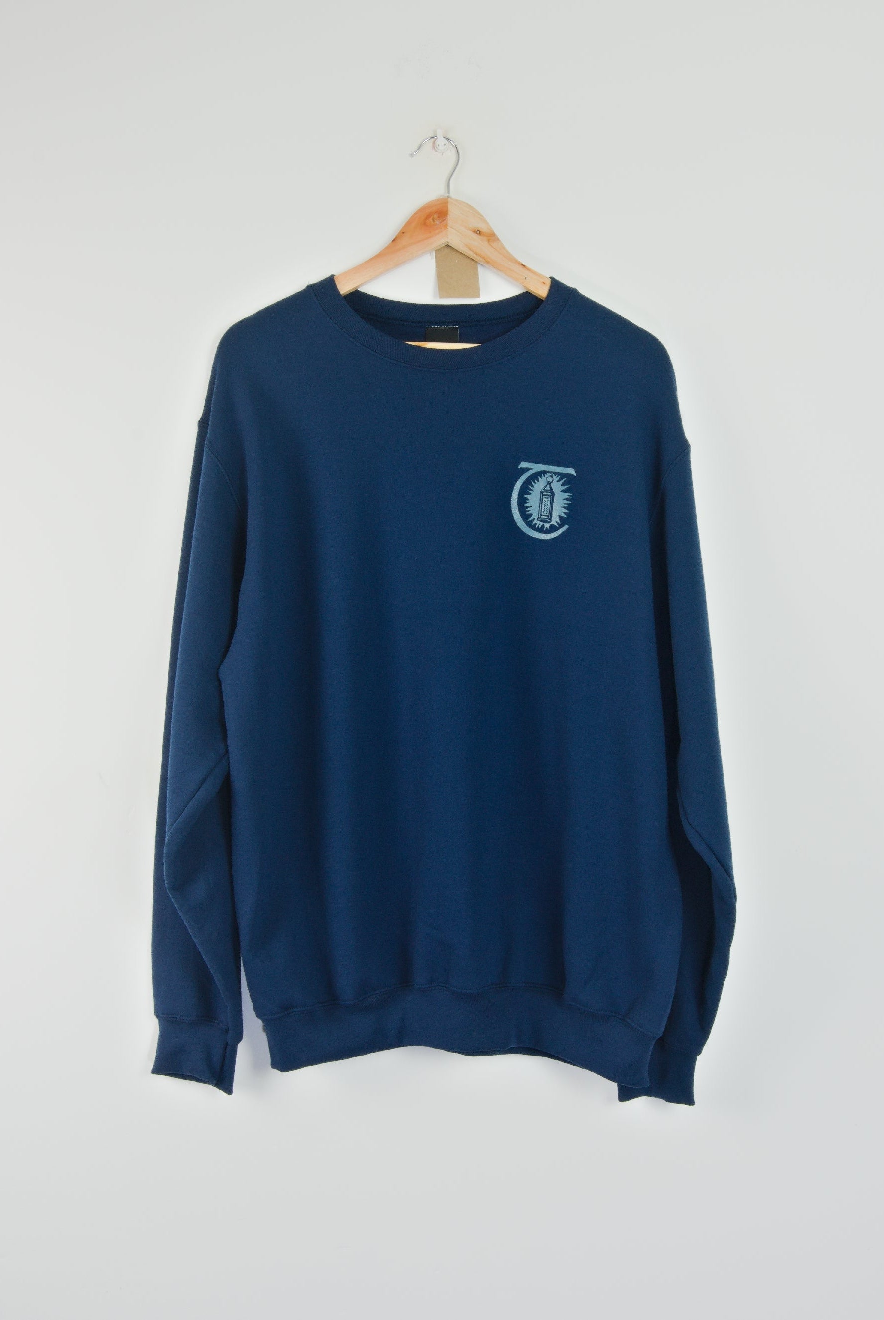 Theories of atlantis - morning star crew neck sweatshirt - navy / grey