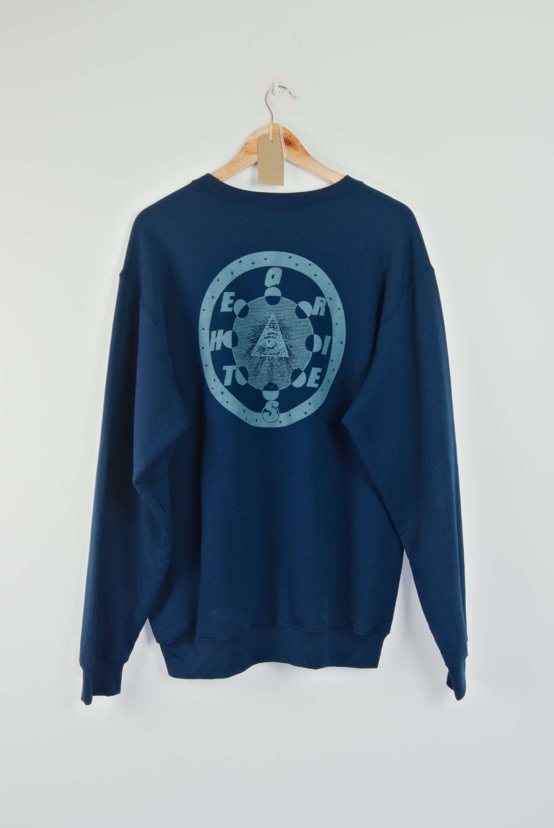 Theories of atlantis - morning star crew neck sweatshirt - navy / grey