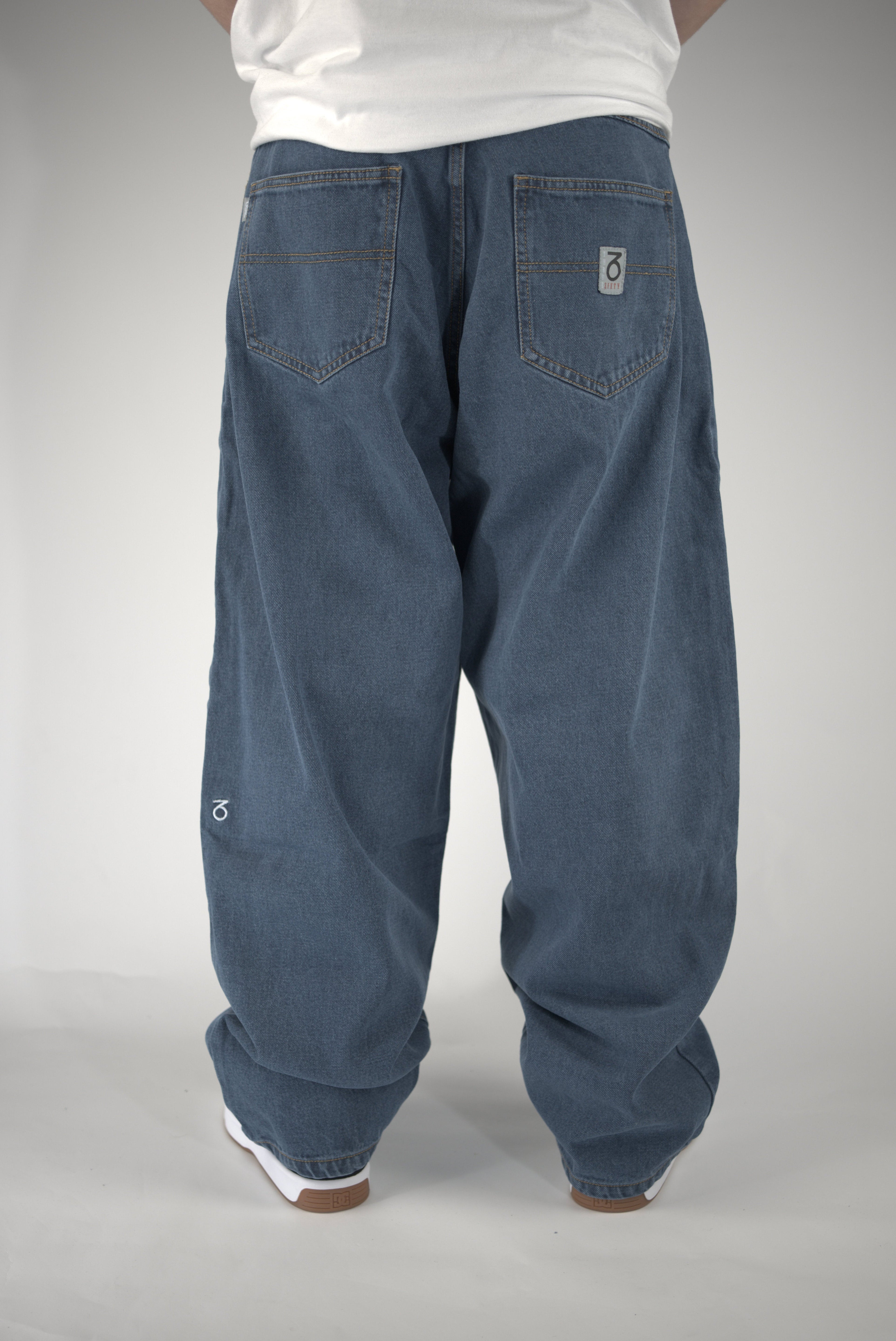 28 / three sixty clothing - og baggy fit jeans - denim - mid wash blue - loose - 28/28 last pair baggy blue jeans