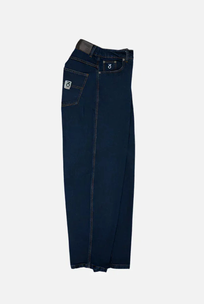 Three sixty london - og baggy fit work denim jeans - dark rinse blue dark blue denim