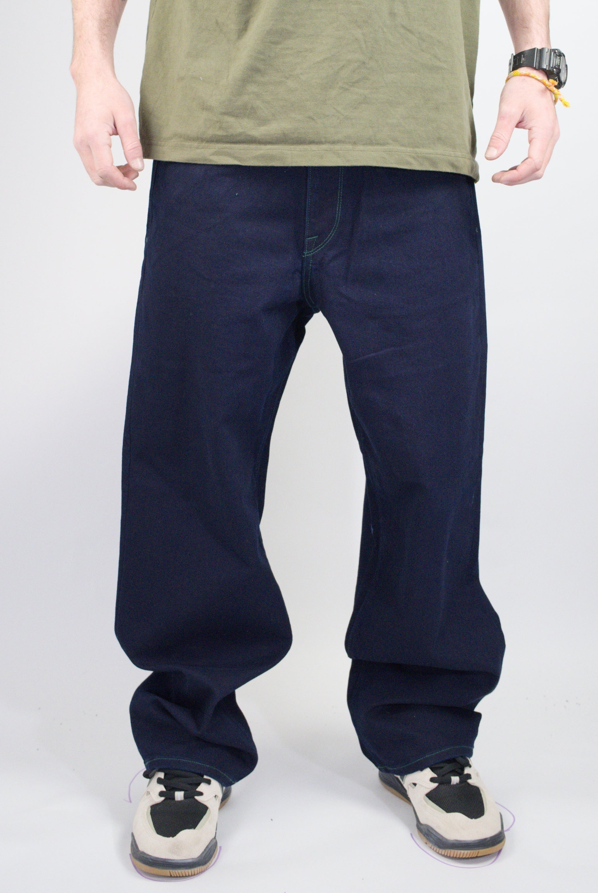 Volcom - billow denim jeans - wide cut - indigo blue navy blue baggy