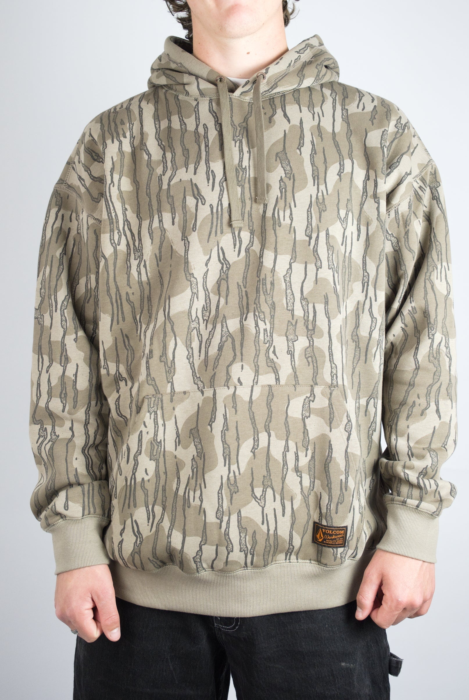 Volcom - operators pull over hoodie - brindle camo