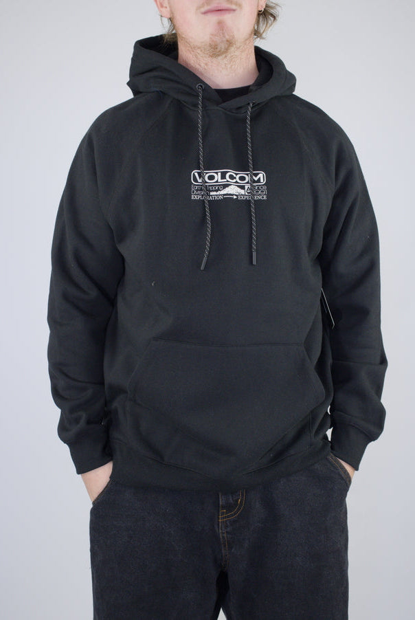 Xl volcom – “out there” pull over hoodie black last one only black hoodie sweatshirt