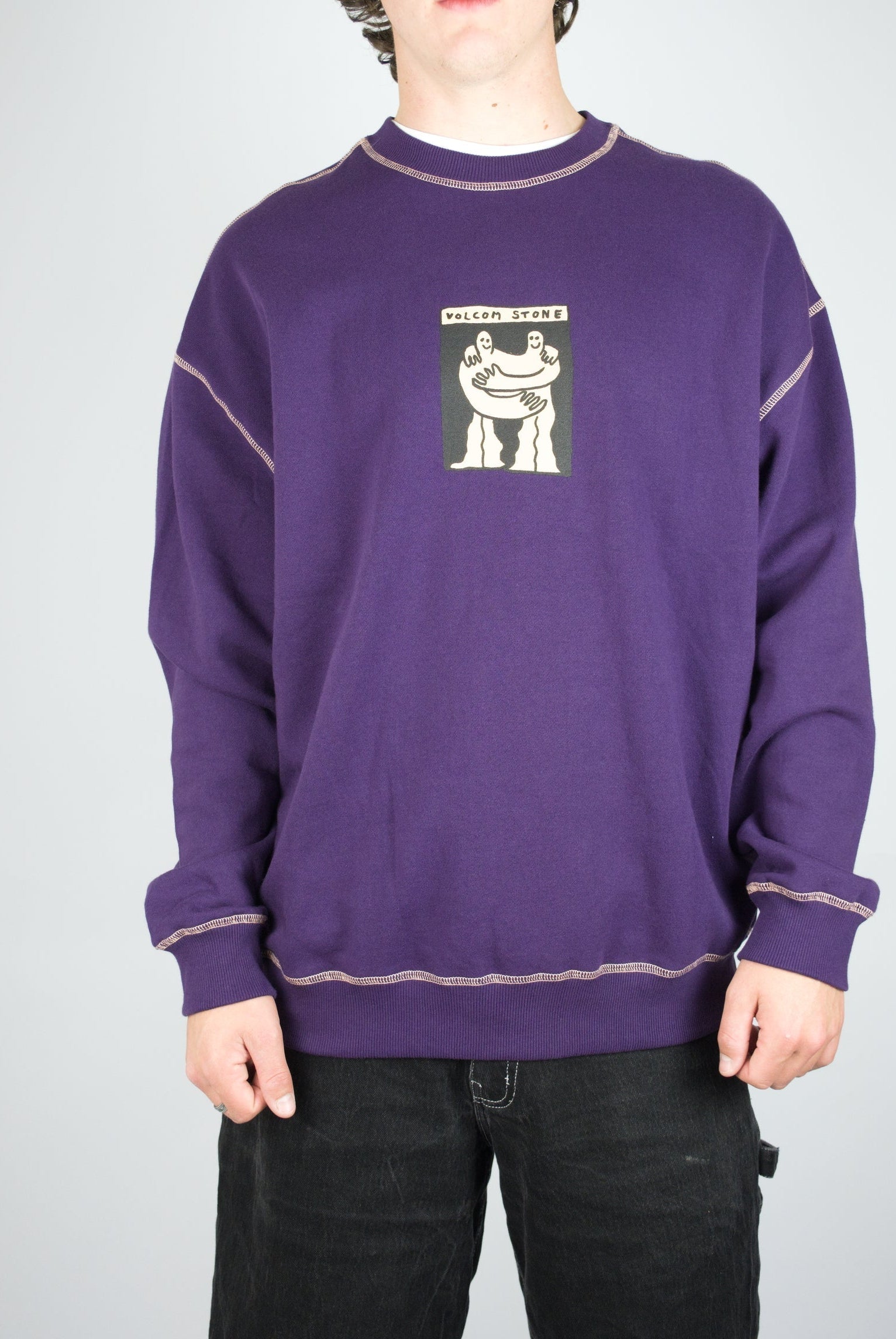Xl volcom - podcol sweatshirt - grape royal only