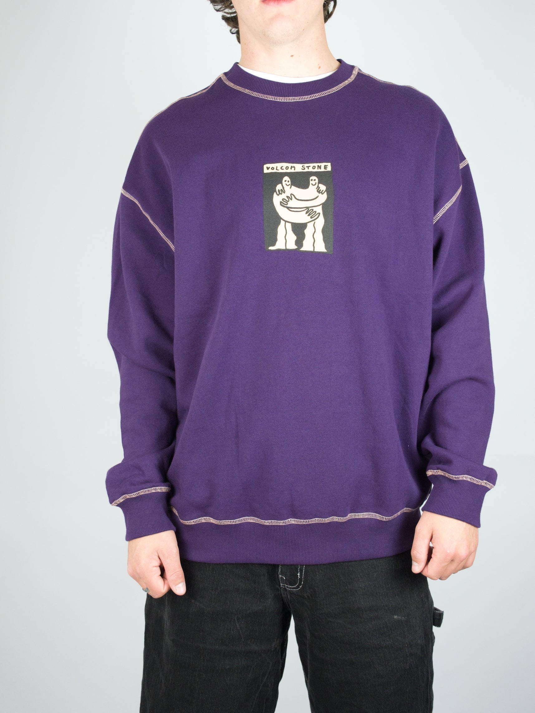 Xl volcom - podcol sweatshirt - grape royal only
