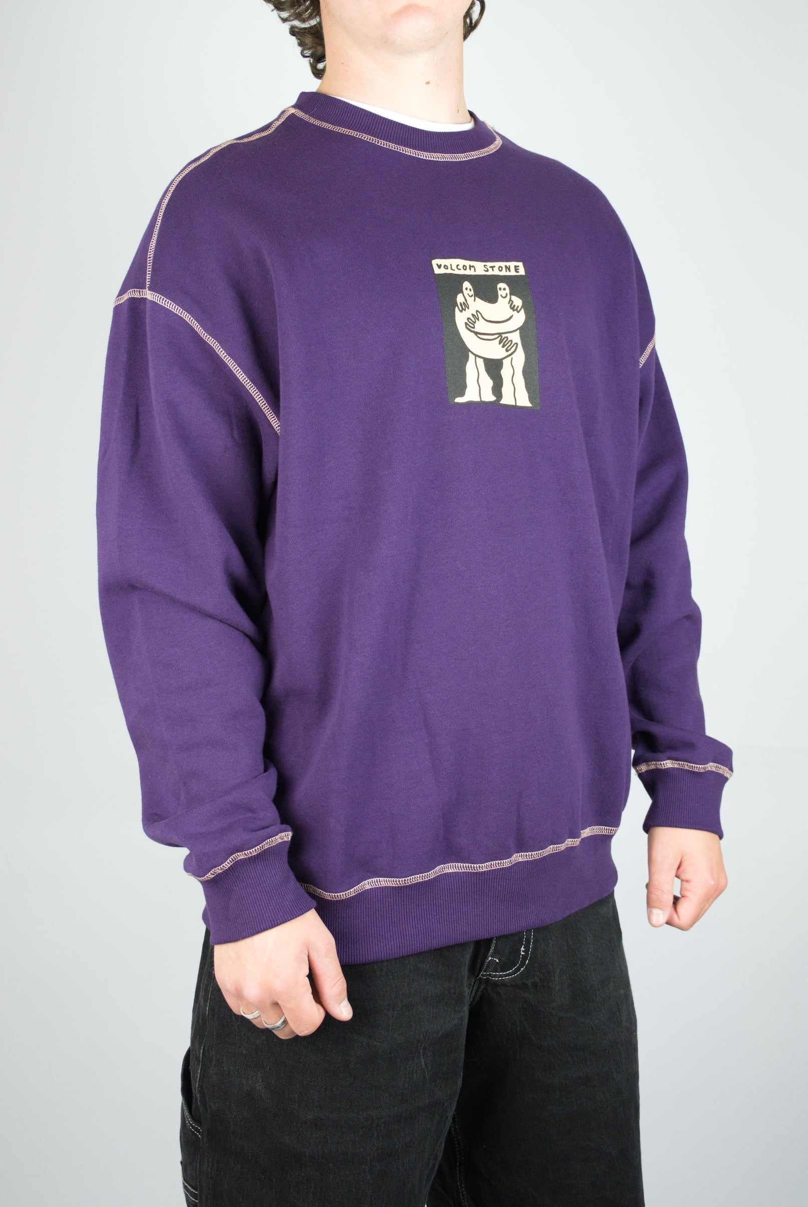 Xl volcom - podcol sweatshirt - grape royal only