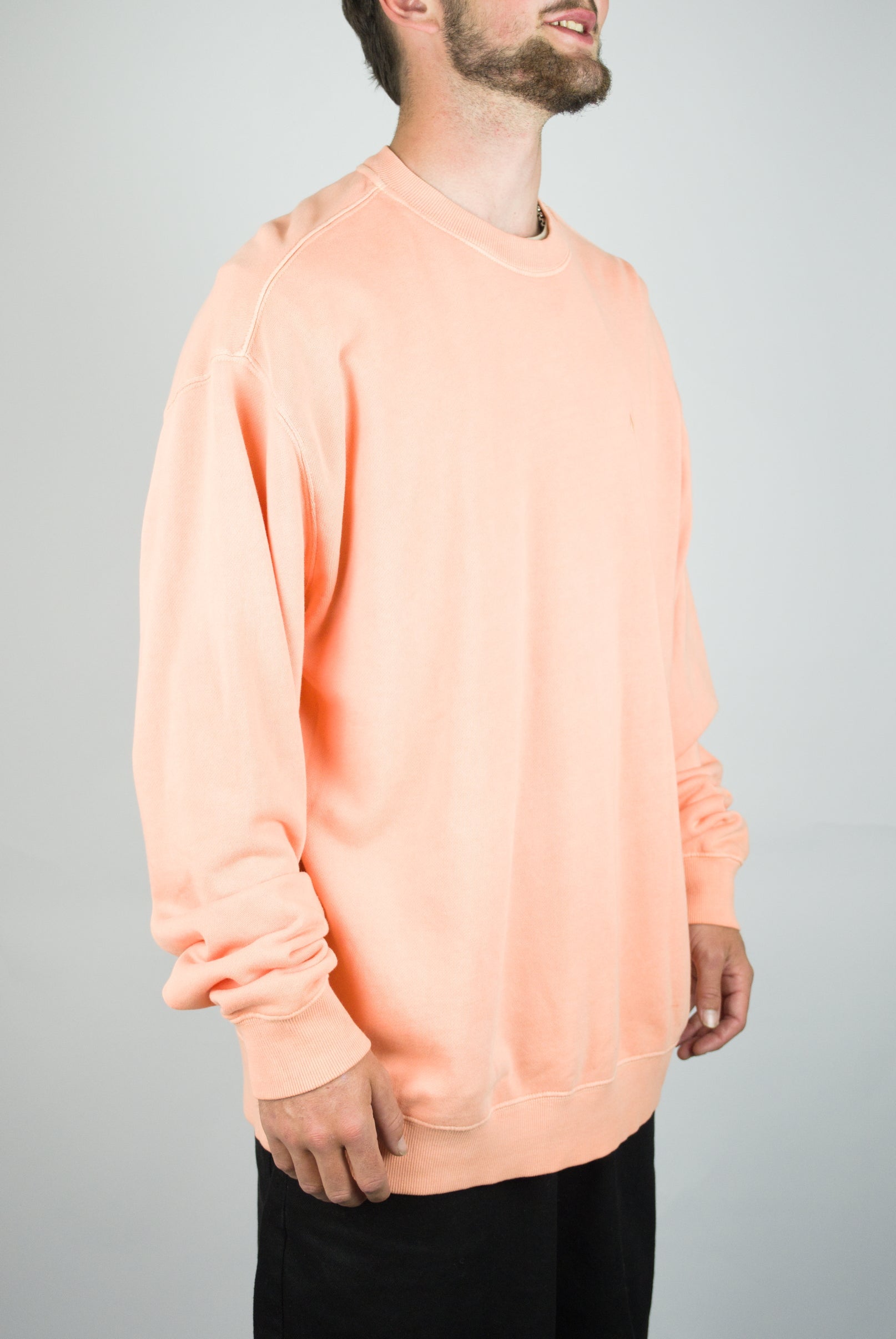 Volcom - single stone sweatshirt - brushed terry cloth - pale peach