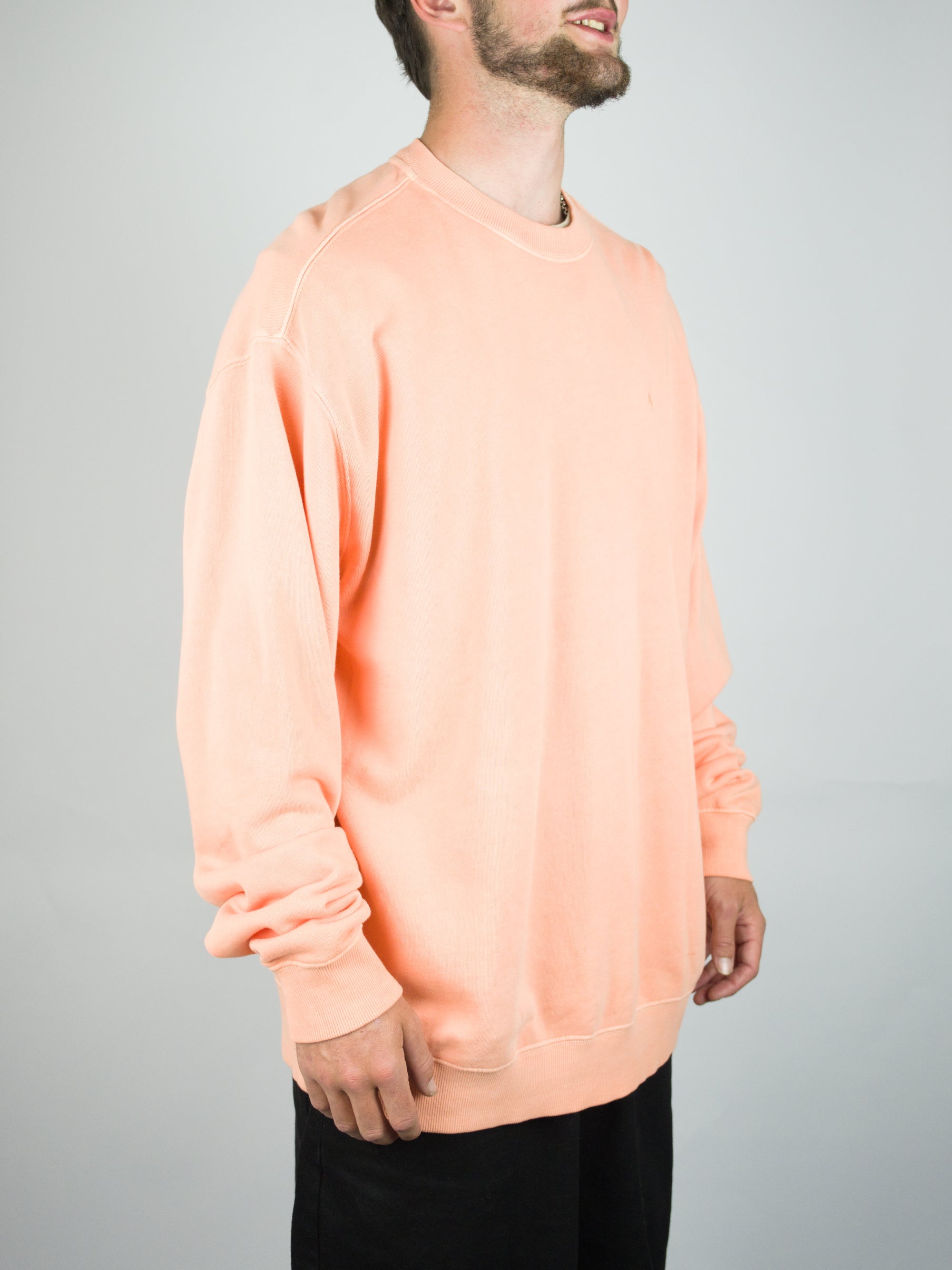 Volcom - single stone sweatshirt - brushed terry cloth - pale peach