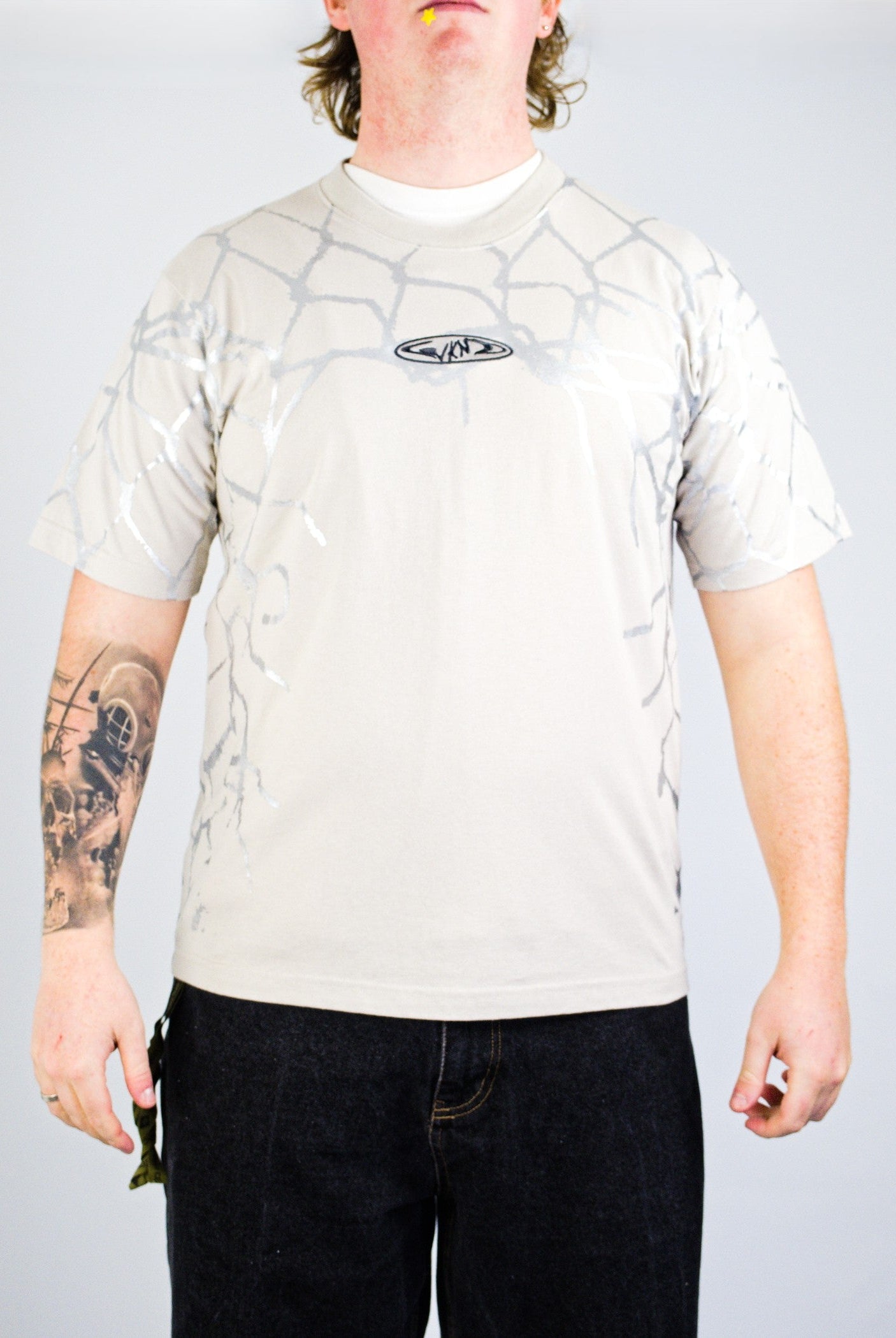 Wknd - fishbone emblem tee - mist