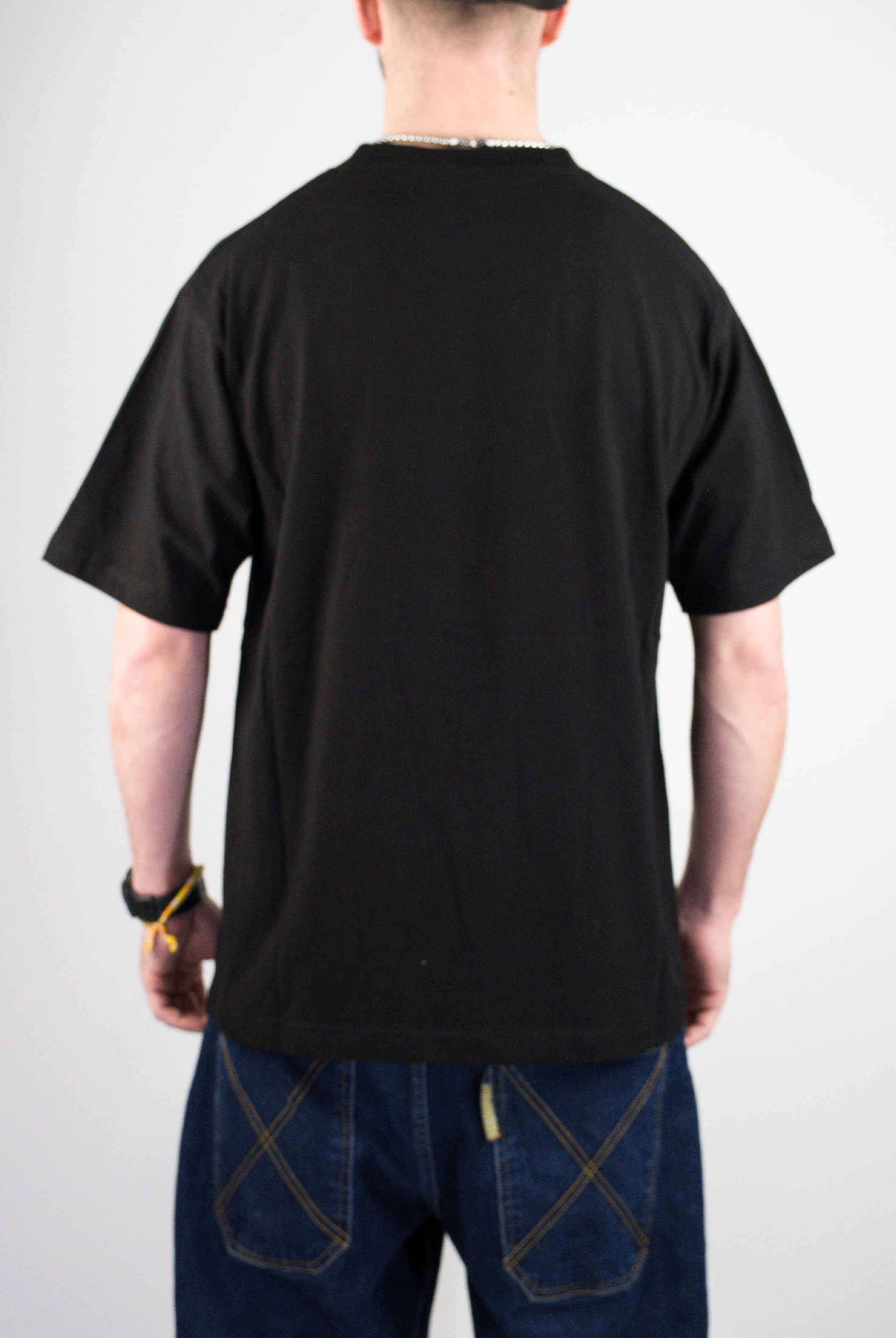 Xl wknd - fishbone emblem tee shirt - black - xl last plain black t-shirt