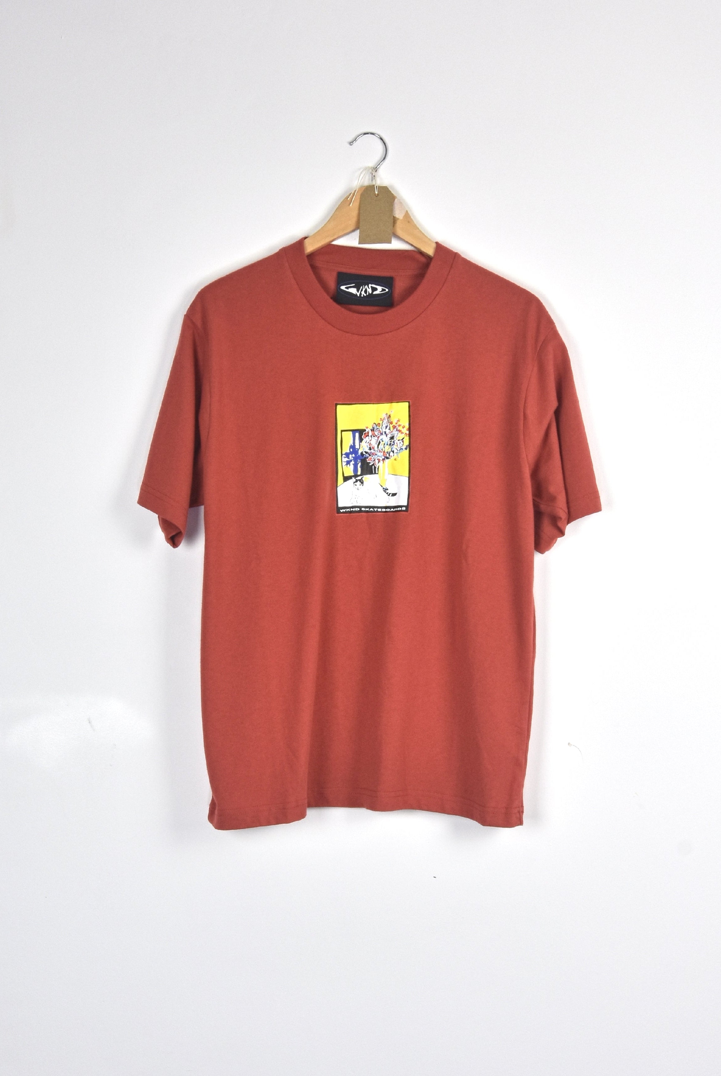 Wknd - sitter tee shirt - rusty red rust-colored t-shirt rectangular