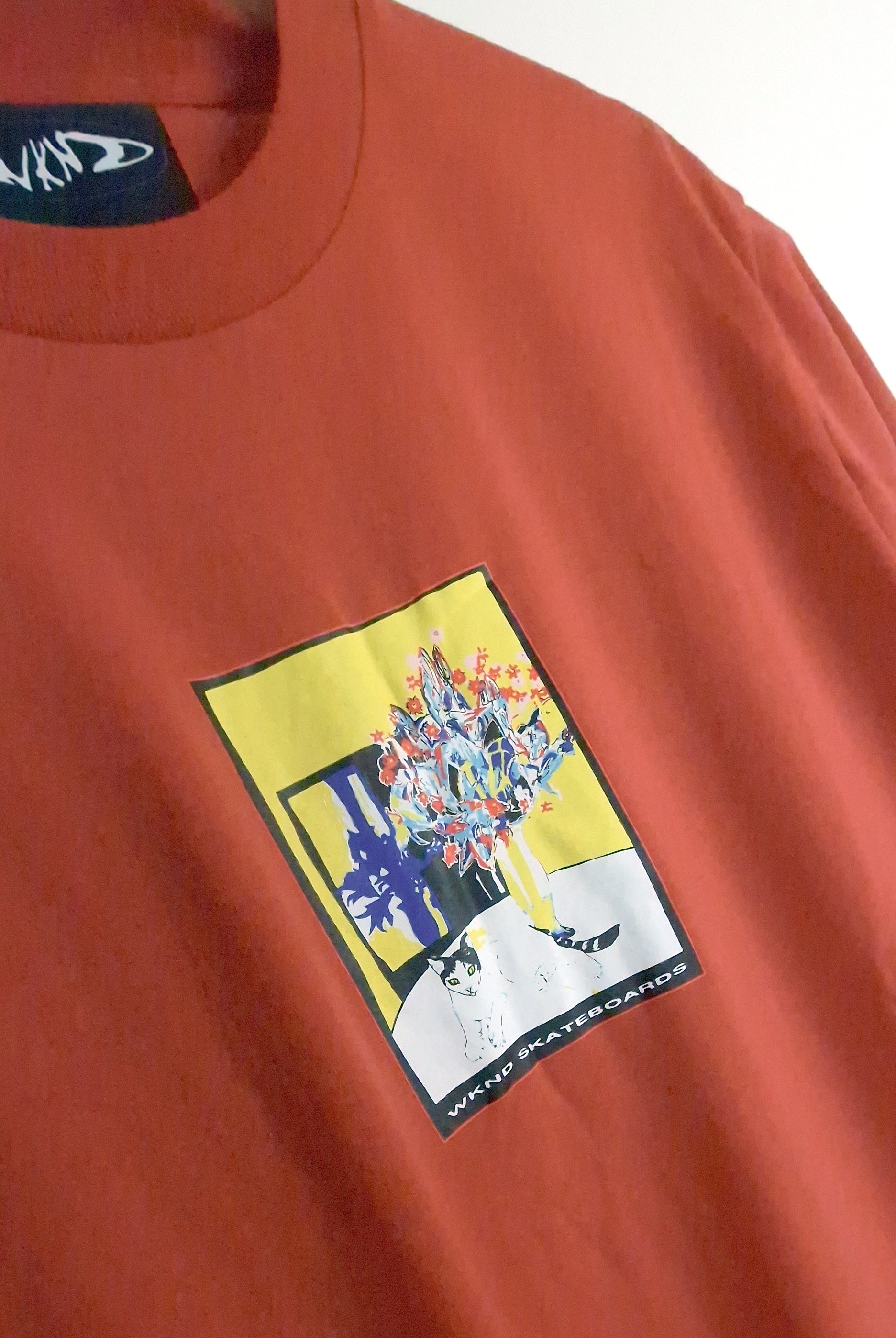 Wknd - sitter tee shirt - rusty red burnt orange t-shirt