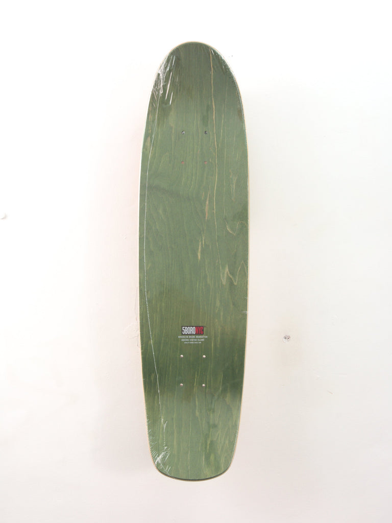 Green rounded 5 Boro Cinqo Barrios Skateboard Deck 8.25 x 30.00 Cruiser Shape