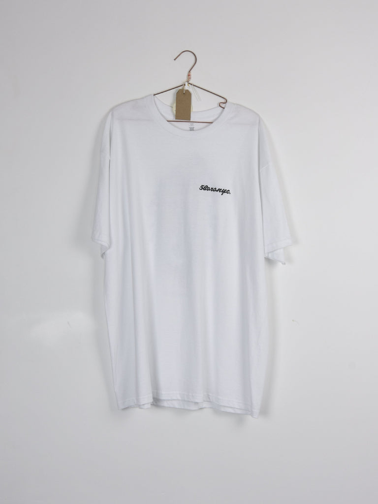 Xl 5 boro - mermaid t shirt - artwork by steve bolts - white - xl last t grind supply company uk