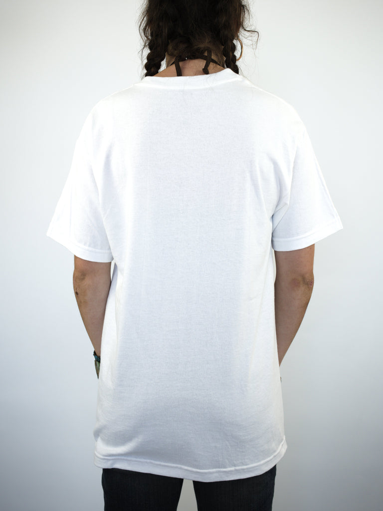 M 5 boro - nyc cat tee shirt - blue / orange - medium - last t grind supply company uk