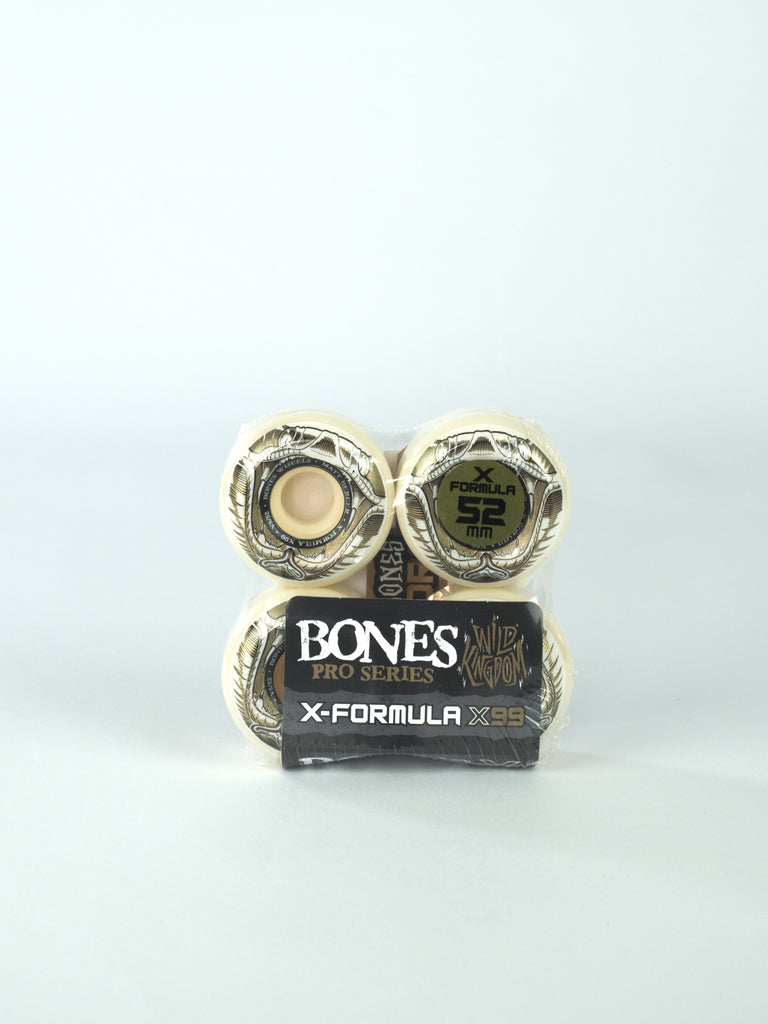 Set of BONES Wheels featuring X-Formula technology for Matt Berger Battlesnake Pro