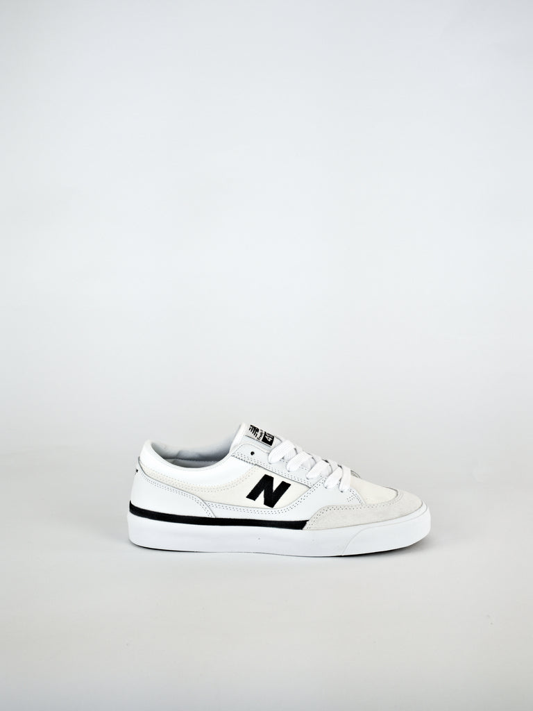 White sneaker with black N logo, New Balance Numeric Frankie Villani Pro Skate Shoe