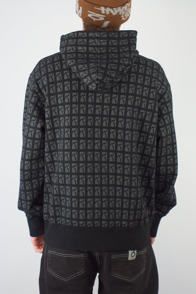 Black Poetic Collective hoodie made of heavyweight organic cotton with geometric back design