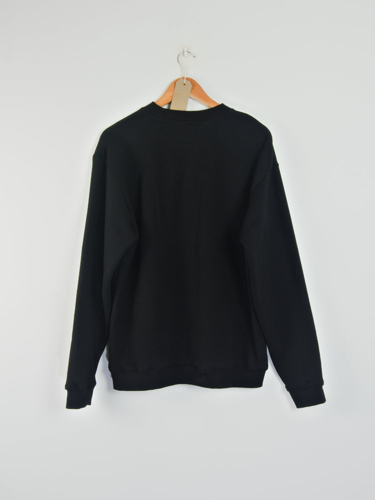Theories of atlantis - giza applique crewneck sweatshirt - black grind supply company uk