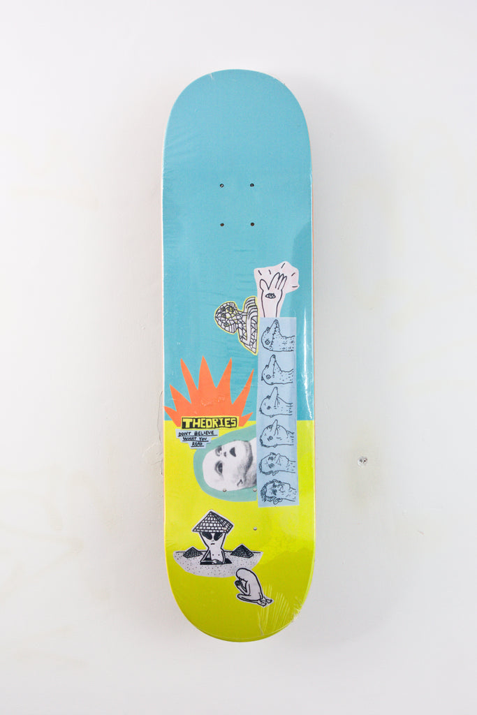 Excavator Skateboard Deck featuring vibrant graphics and text designs from Theories Of Atlantis