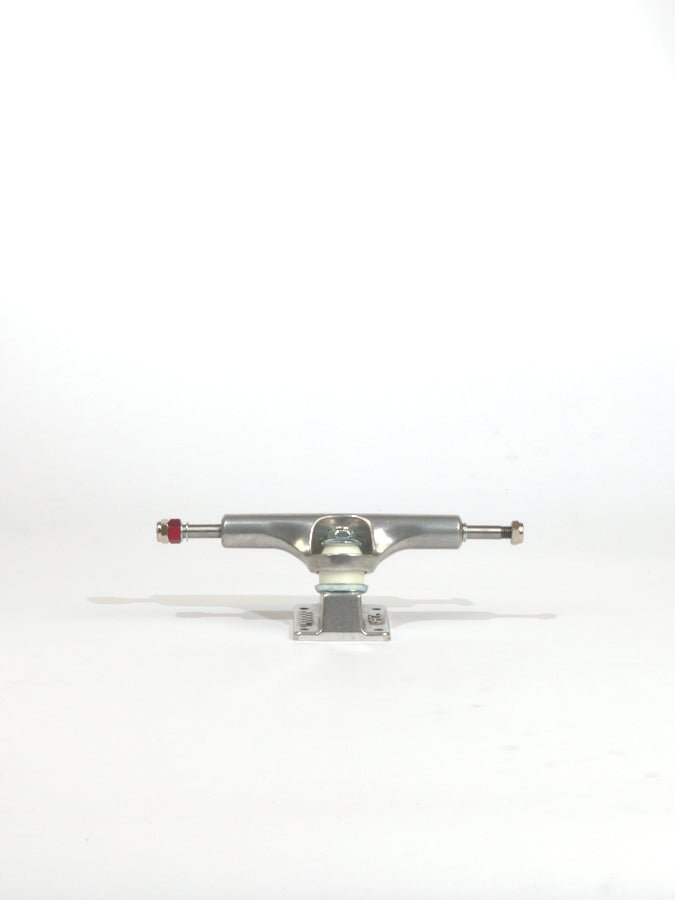 Ace Trucks AF1 22 Skateboard Trucks in Raw Finish featuring a metal truck and red bushing