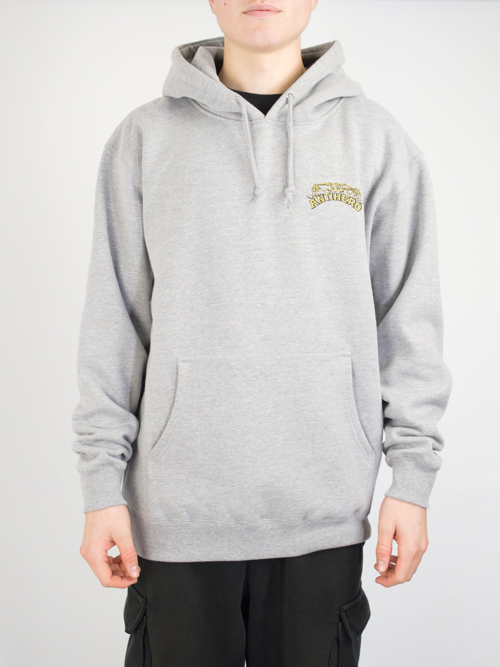 S anti hero - customs hoodie - heather grey last one size