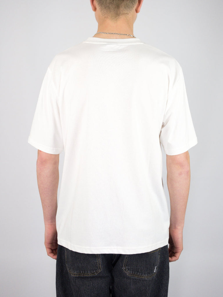 Bag lady supplies push tee shirt - white / red t grind supply company uk