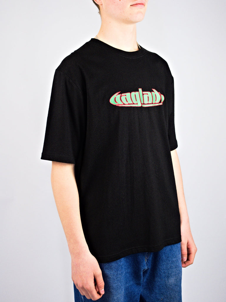 Bag lady supplies - warp t shirt - black red green