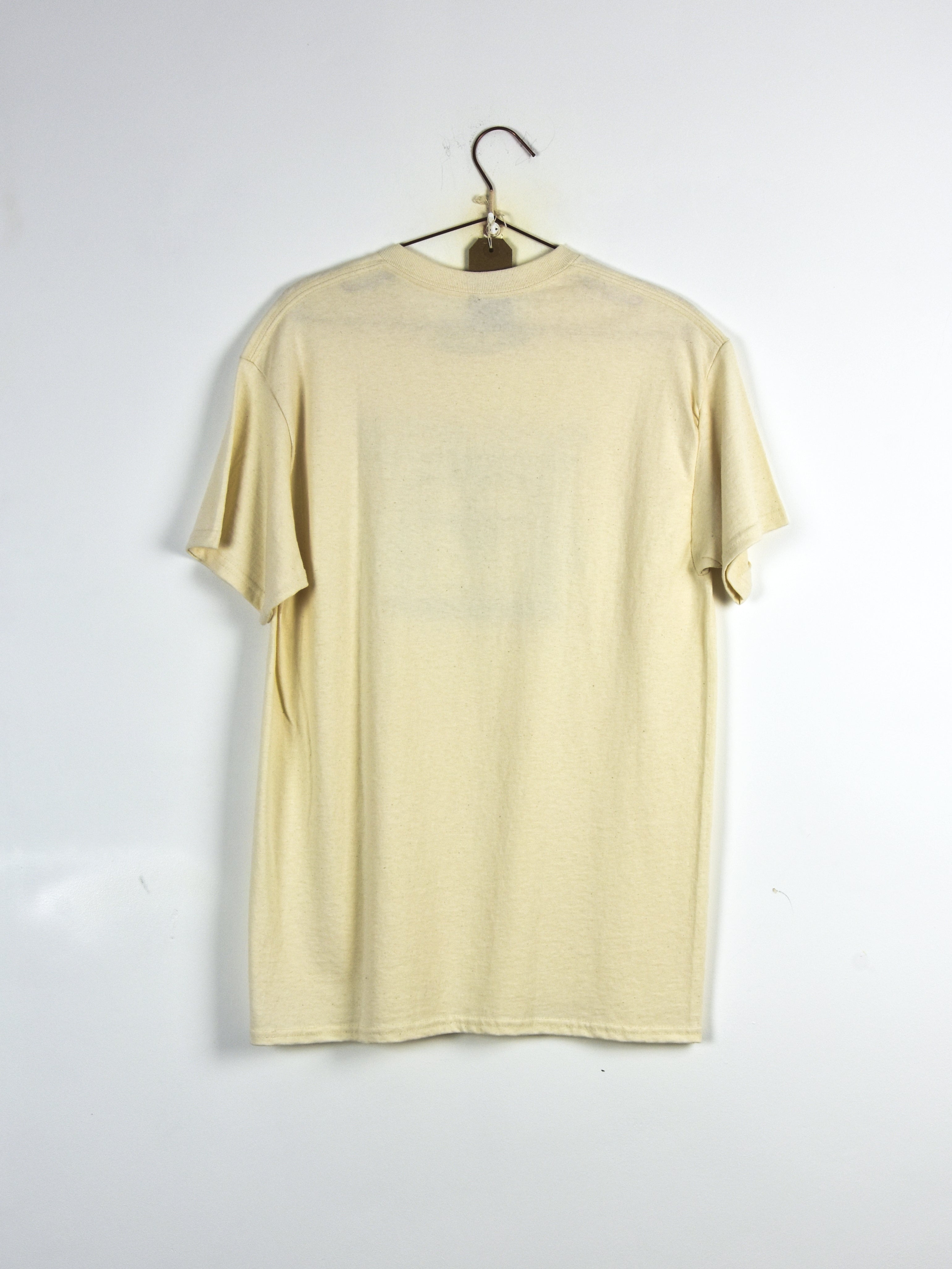 Blast skates - masher tee - sand - medium last plain cream-colored t-shirt