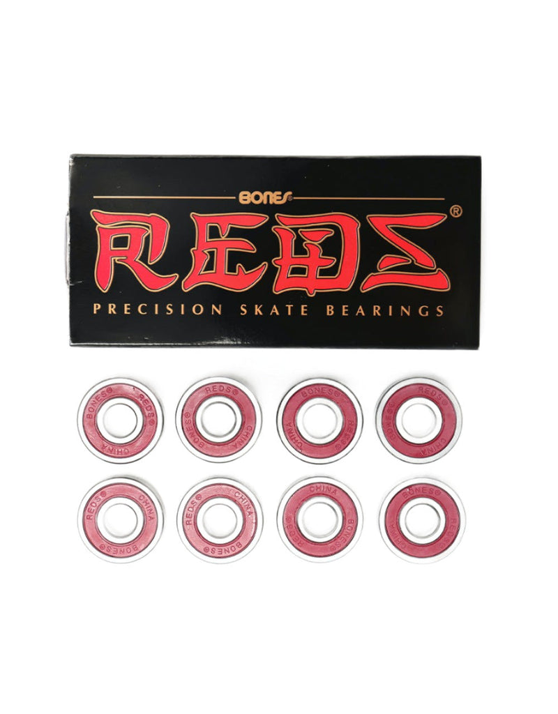 Bones Bearings - Reds - 8 Pack - Fast Shipping - Grind Supply Co - Online Skateboard Shop