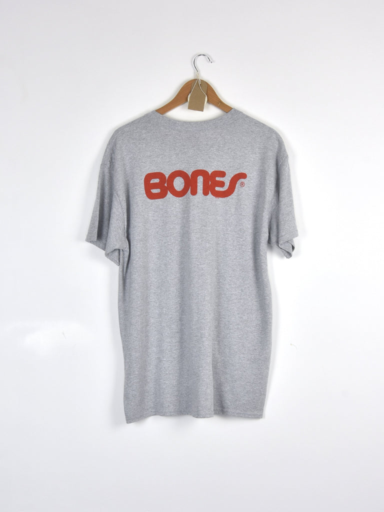 Bones bearings - swiss logo tee shirt - heather grey grind supply company uk