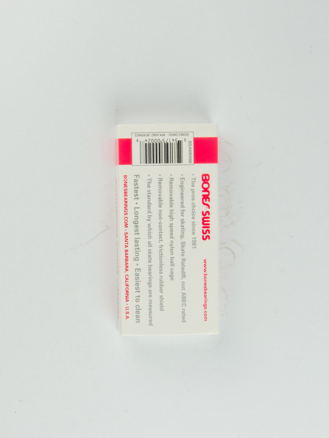 Bones bearings - swiss precision skateboard - pack of 8