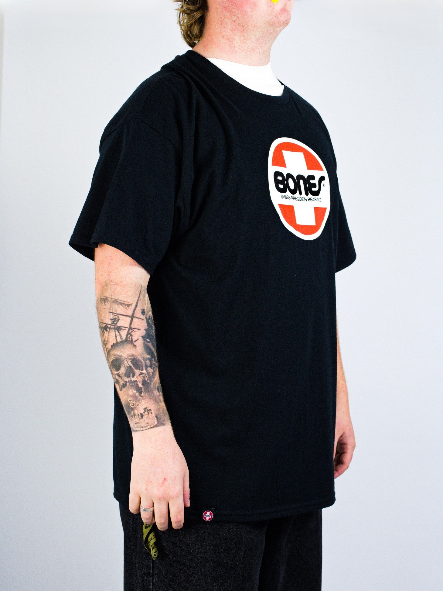 Bones - swiss logo tee - black