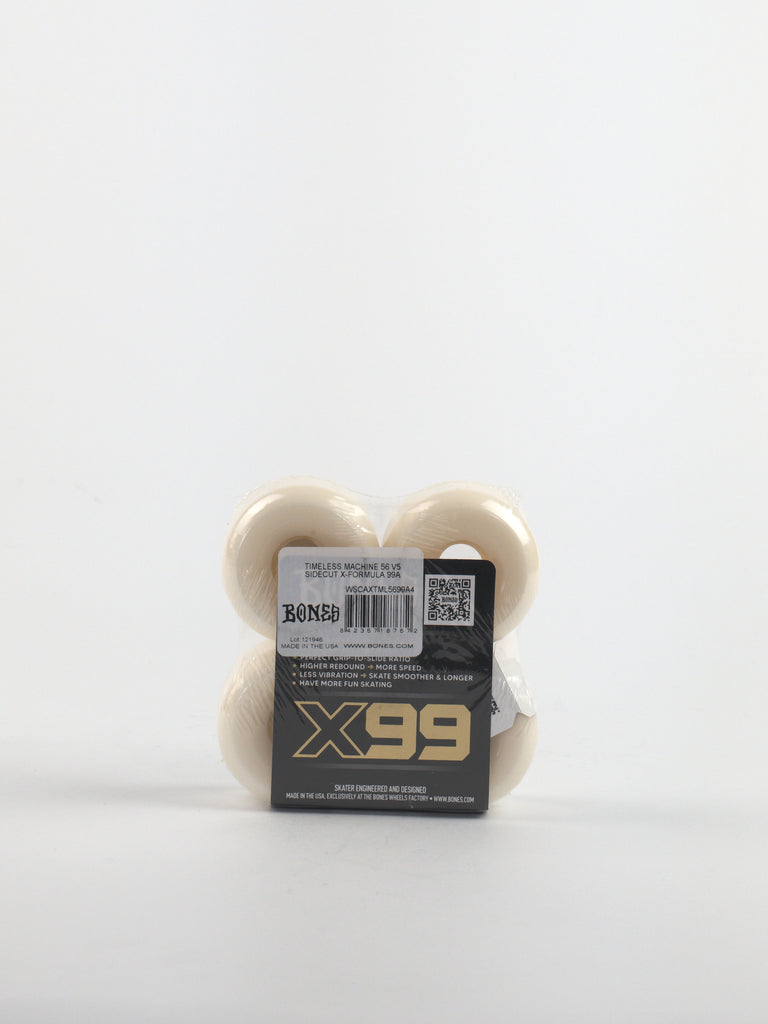 Bones wheels - x99 formula - timeless machine v5 sidecut 99a - 56 mm - skateboard small parts grind supply company uk
