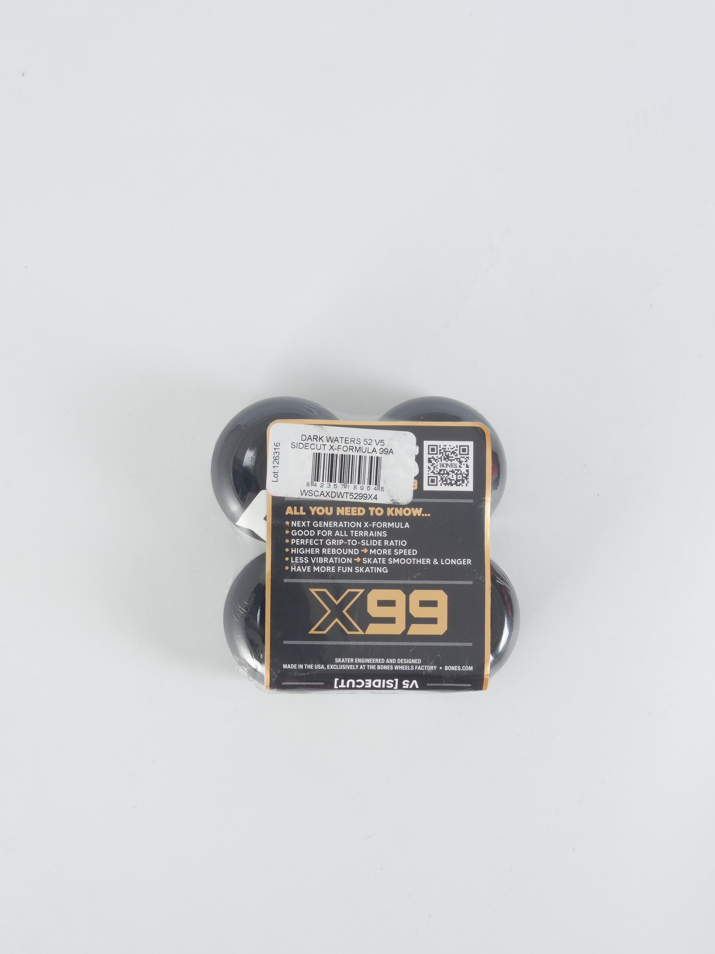 53 mm bones wheels - xformula dark waters x99 formula skateboard - v5 sidecuts 52mm