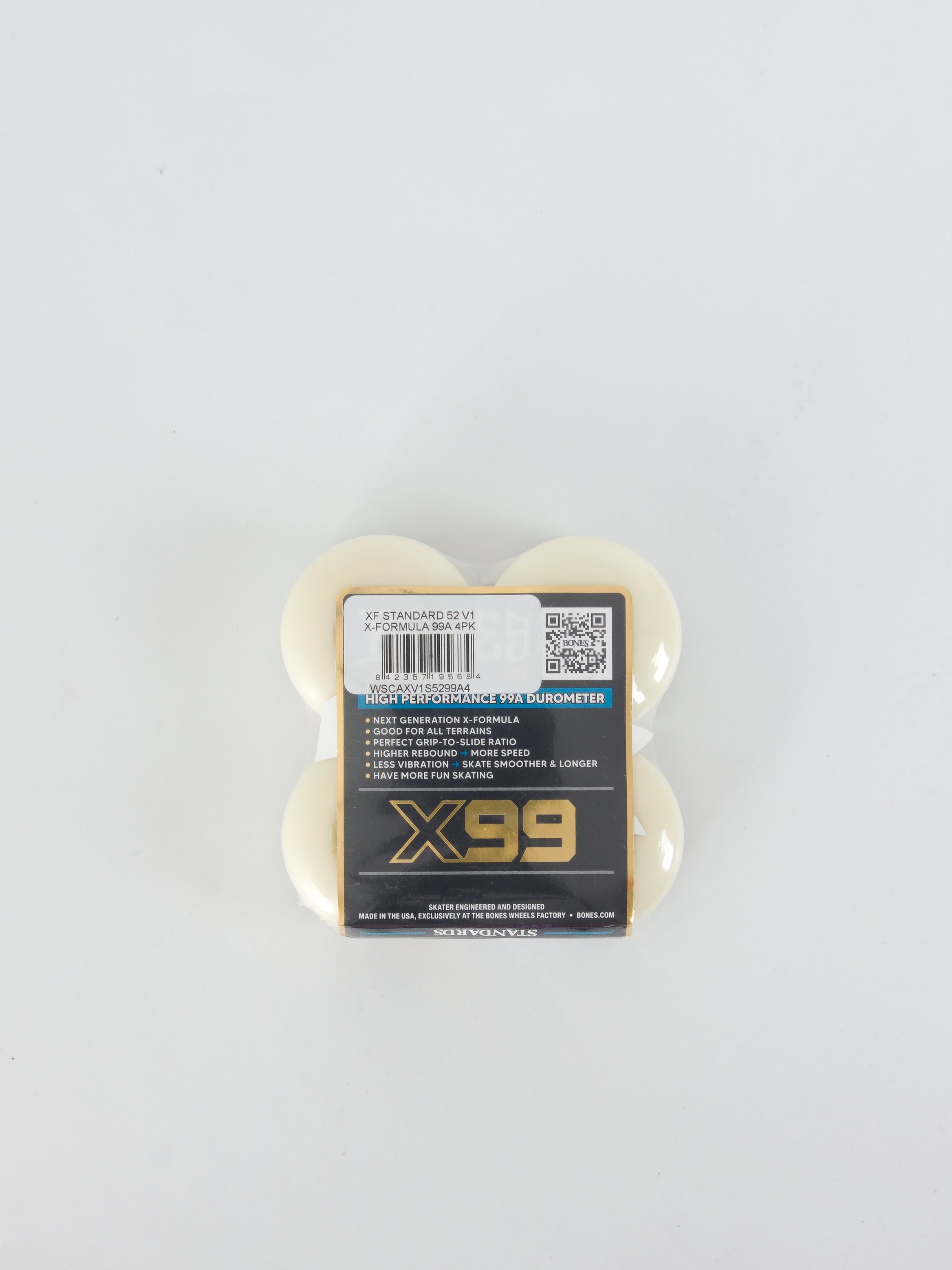 Bones wheels - xformula v1 standard cut x99 skateboard - 52 mm