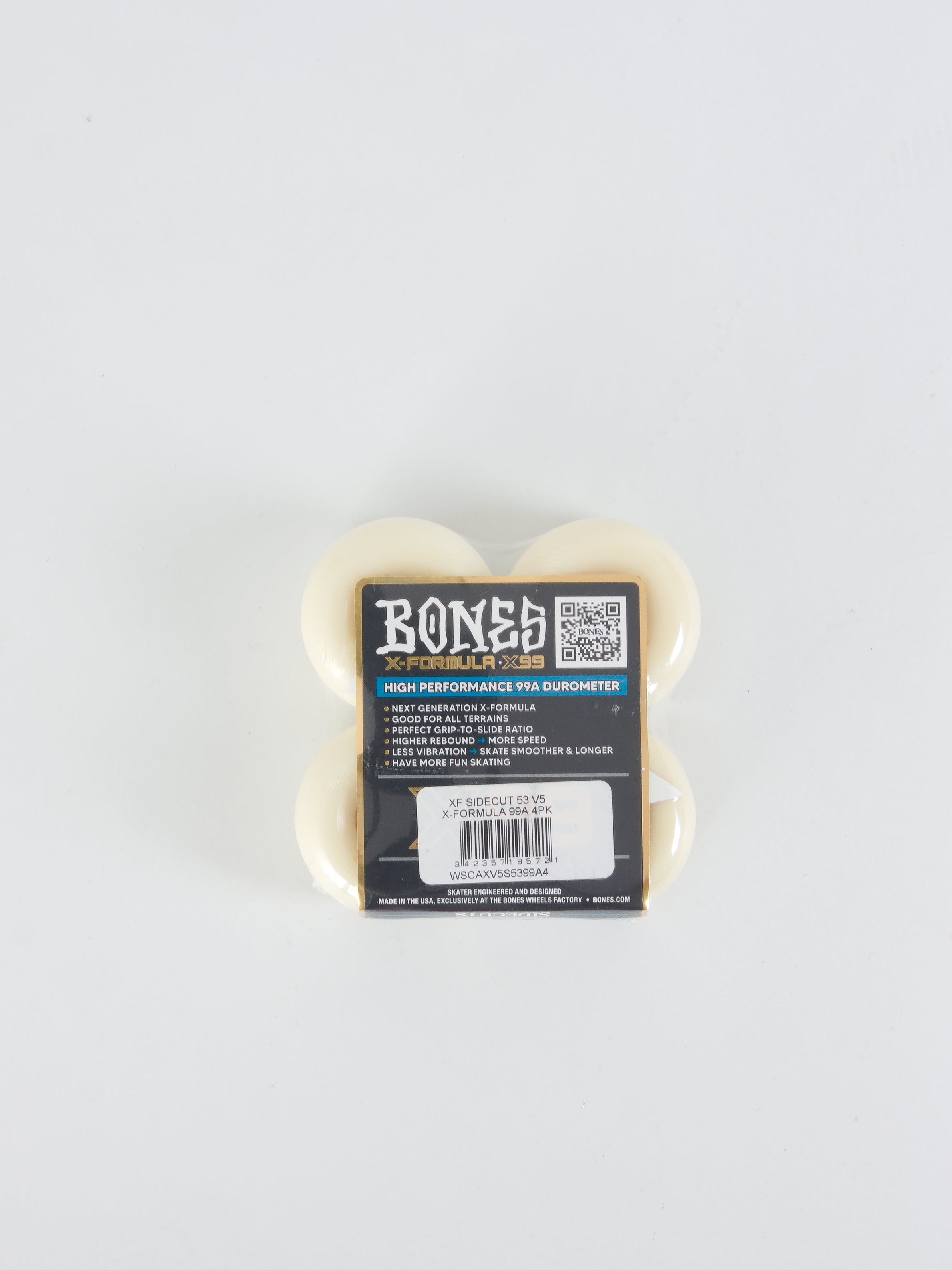 Bones wheels - xformula v5 sidecuts x99 skateboard - 53 mm