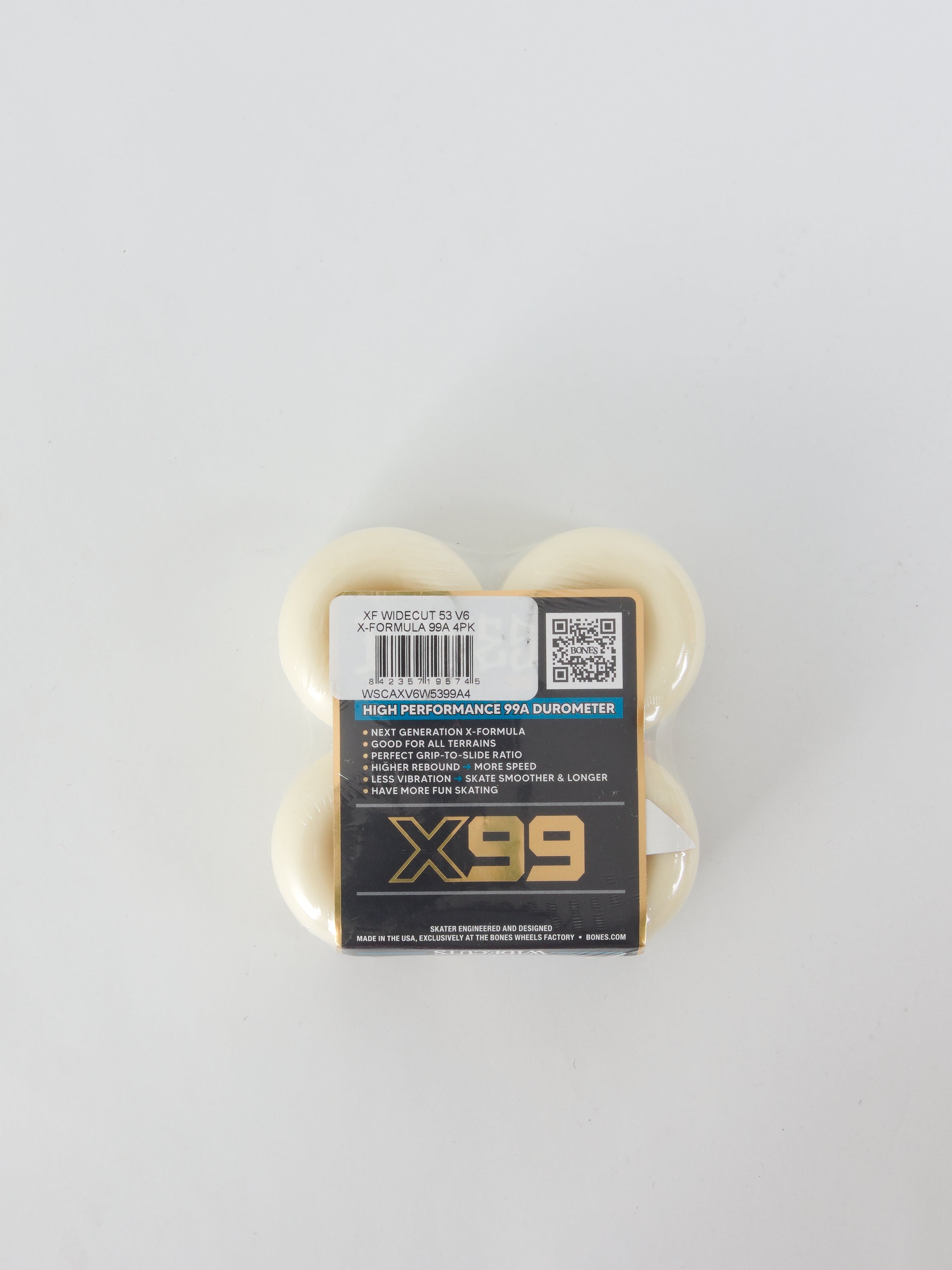 Bones wheels - xformula v6 widecut x99 skateboard - 53mm