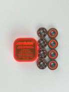 Bronson speed co - 6 ball raw bearings - next generation shieldless - pack of 8